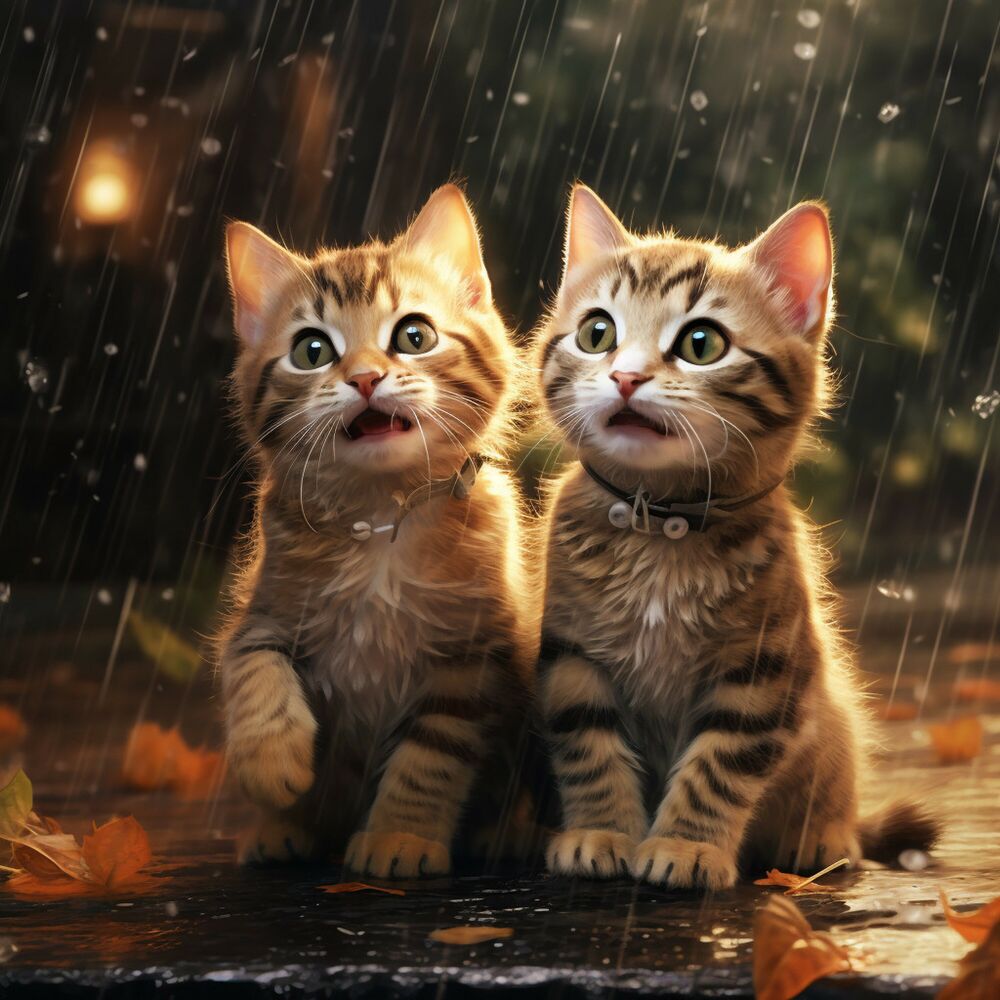 Picture of Rainfall Lullaby Overture for Cats: Music in the Rain