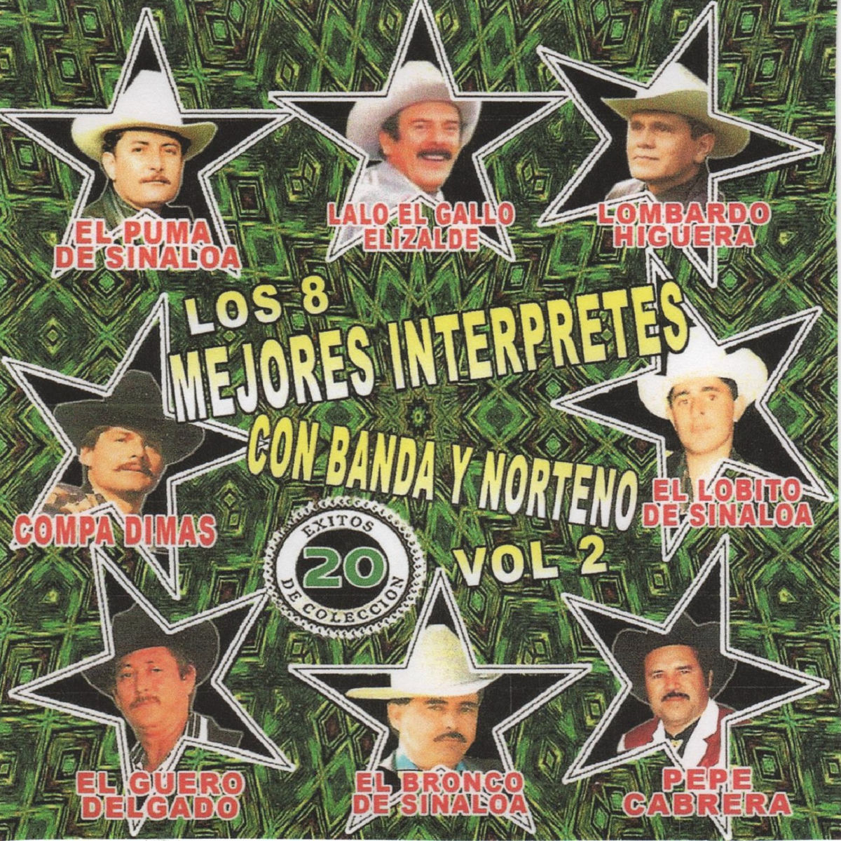 Album cover of Los 8 Mejores Interpretes Con Banda y Norteno 20 Exitos de Coleccion