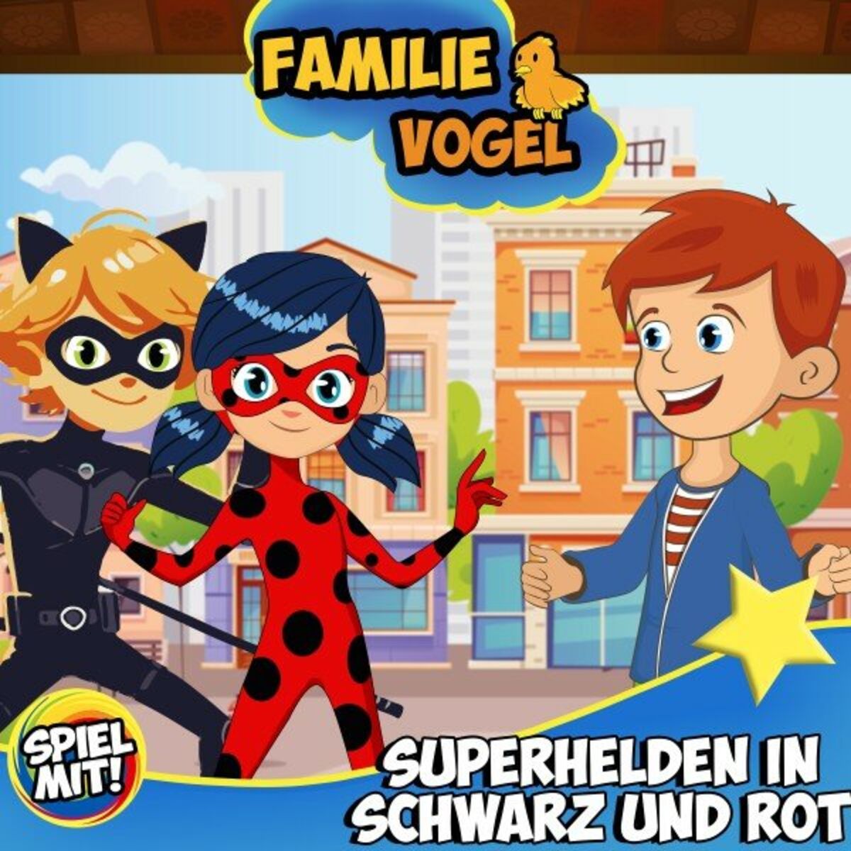 Album cover of Superhelden in Schwarz und Rot (Familie Vogel)