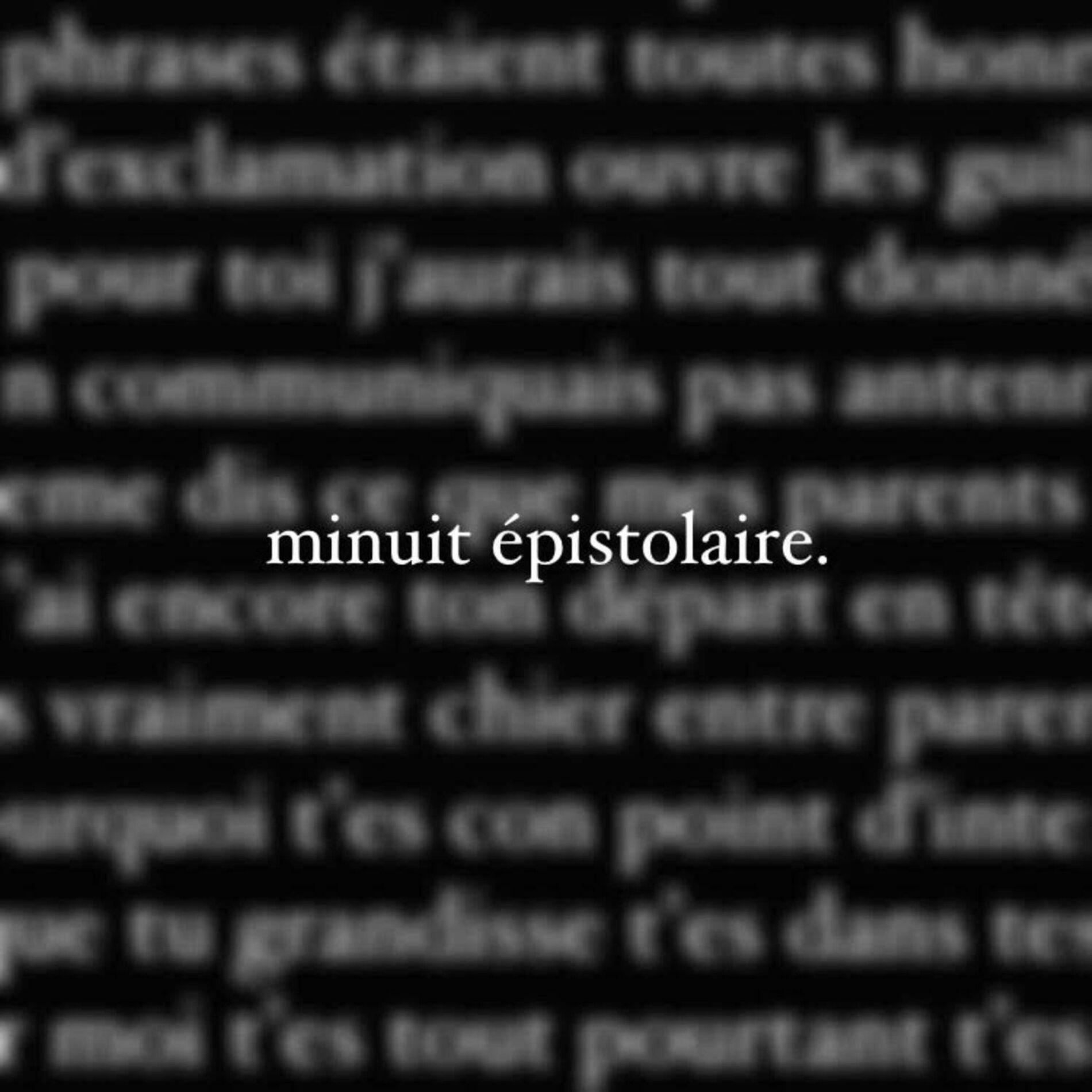 Album cover of Minuit épistolaire