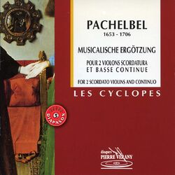 Cover of Pachelbel : Musicalische Ergotzung pour 2 violons & basse continue