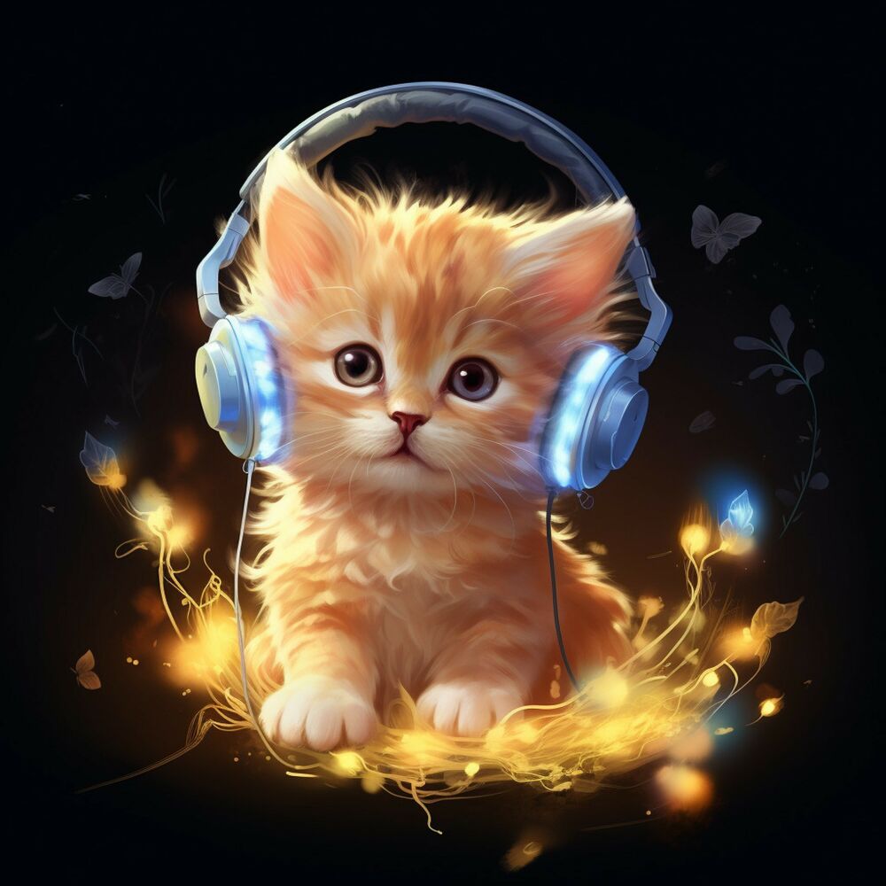 Picture of Cat Glee by Thunder: Chorale's Blissful Paws