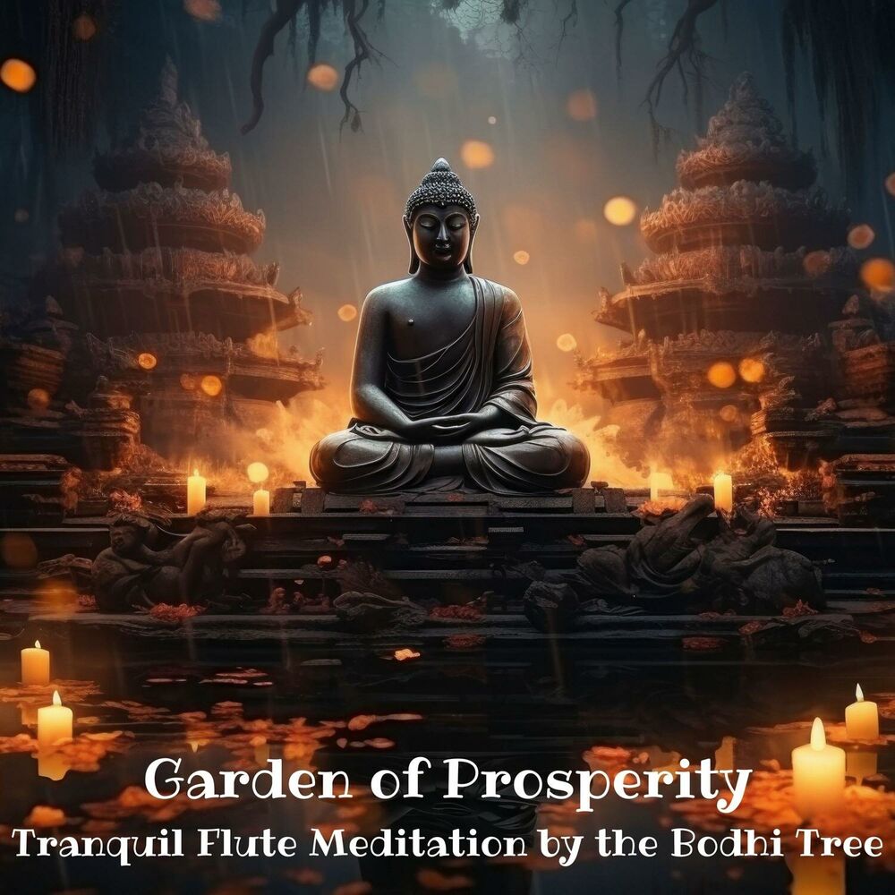 Picture of Garden of Prosperity: Tranquil Flute Meditation by the Bodhi Tree, Cultivating Abundance and Inviting Wealth and Prosperity