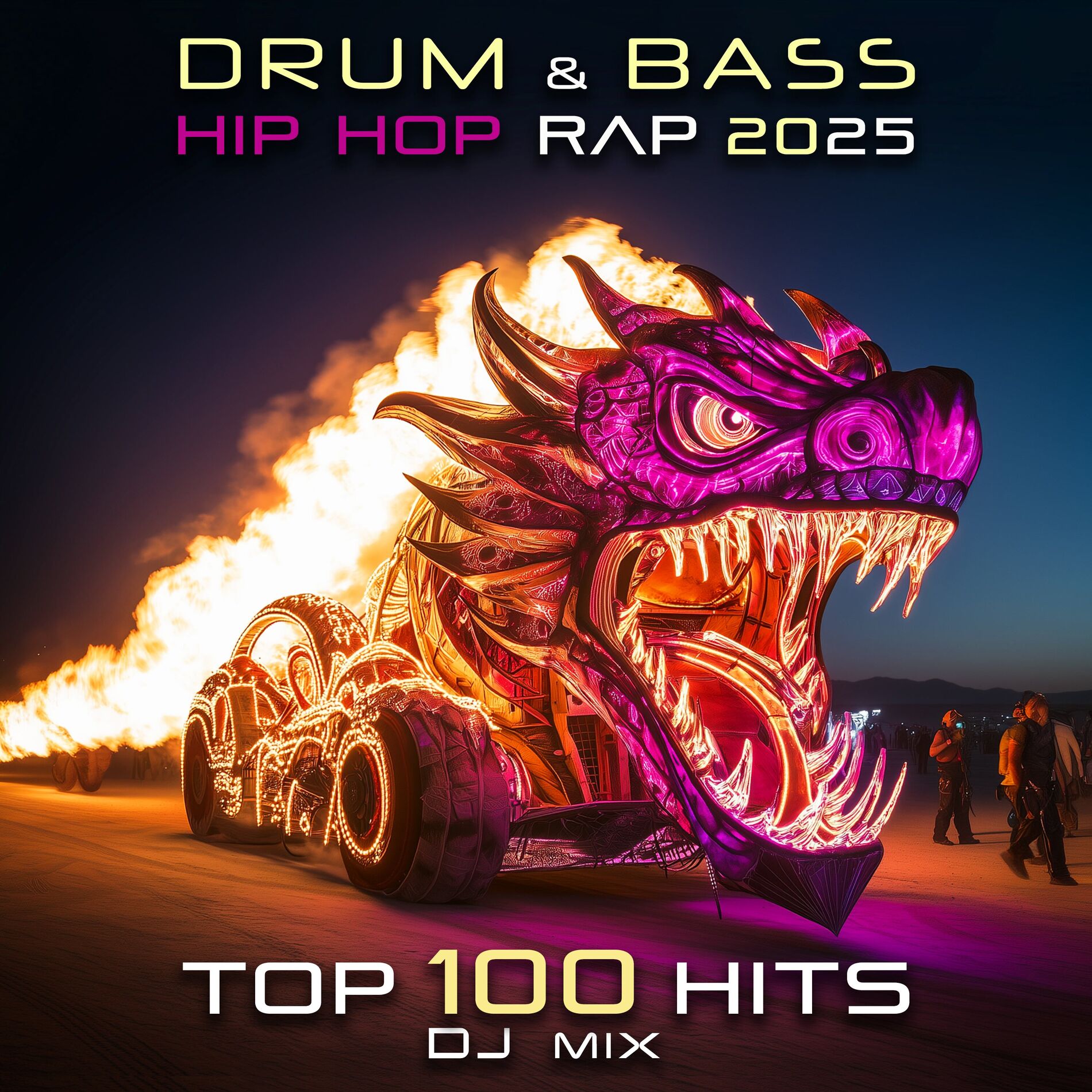 Album cover of Drum & Bass Hip Hop Rap 2025 Top 100 Hits + DJ Mix