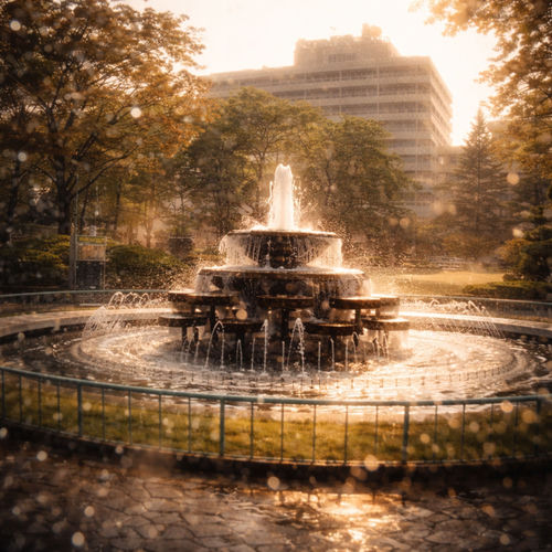 Fountain at Dawn