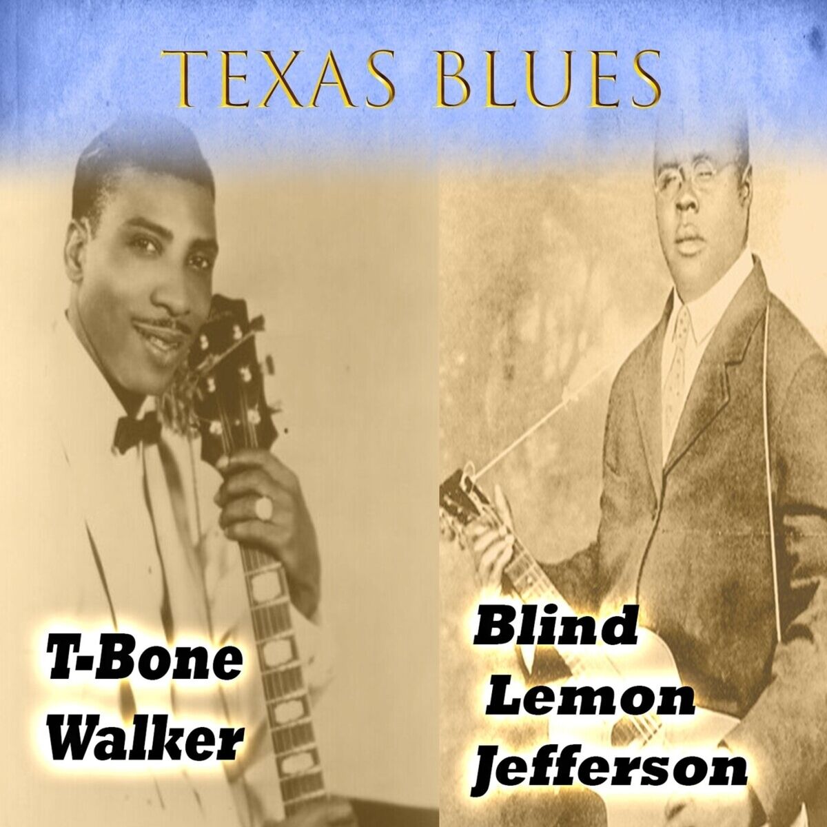 Album cover of Texas Blues, T-Bone Walker & Blind Lemon Jefferson