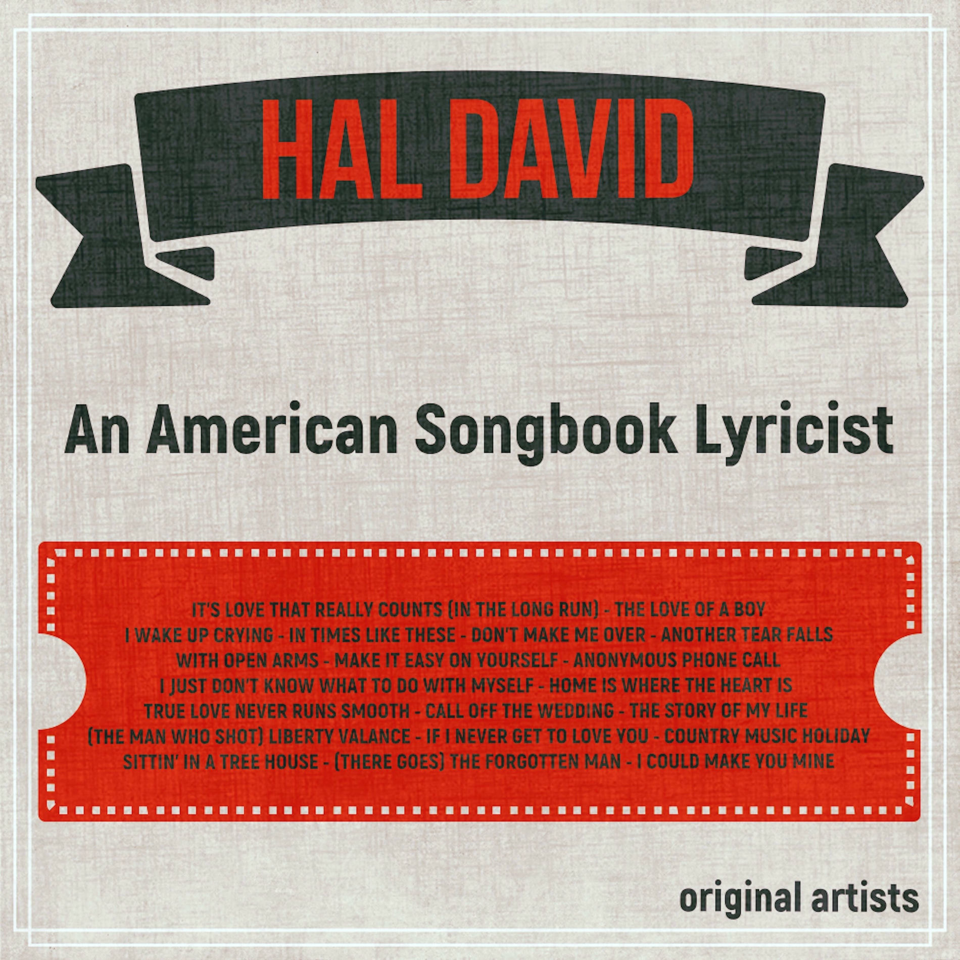 Album cover of Hal David; An American Songbook Lyricist