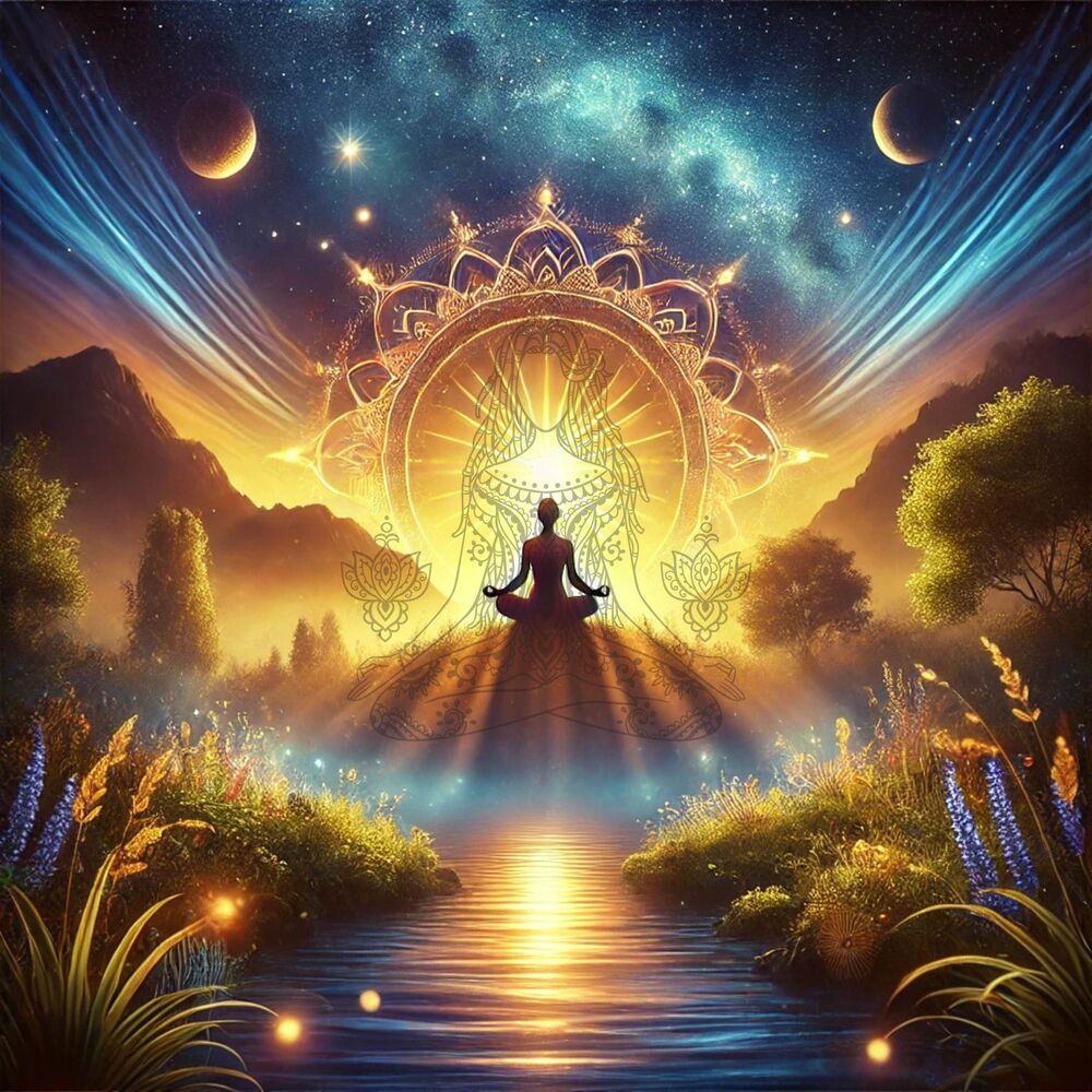 Picture of Meditating in Forest