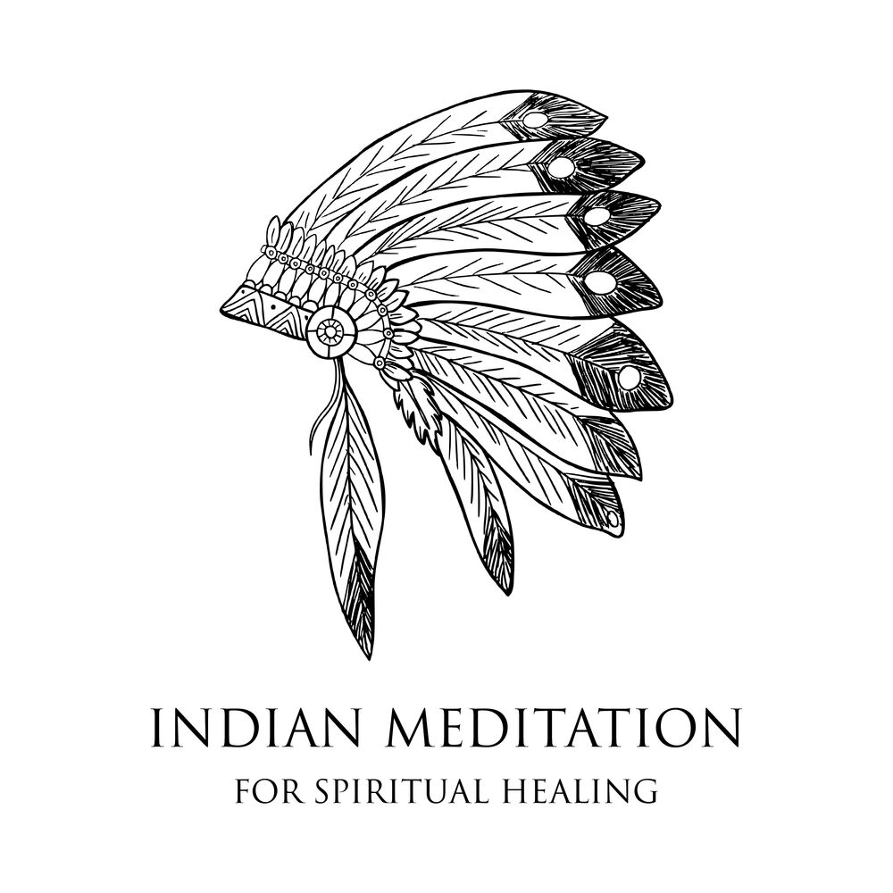 Picture of Indian Meditation for Spiritual Healing: 50 Soothing Ethnic Soundscapes for Mental Well Being, Native American Flute with Drums fo