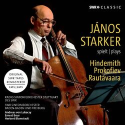 Cover of János Starker Plays Hindemith, Prokofiev & Rautavaara