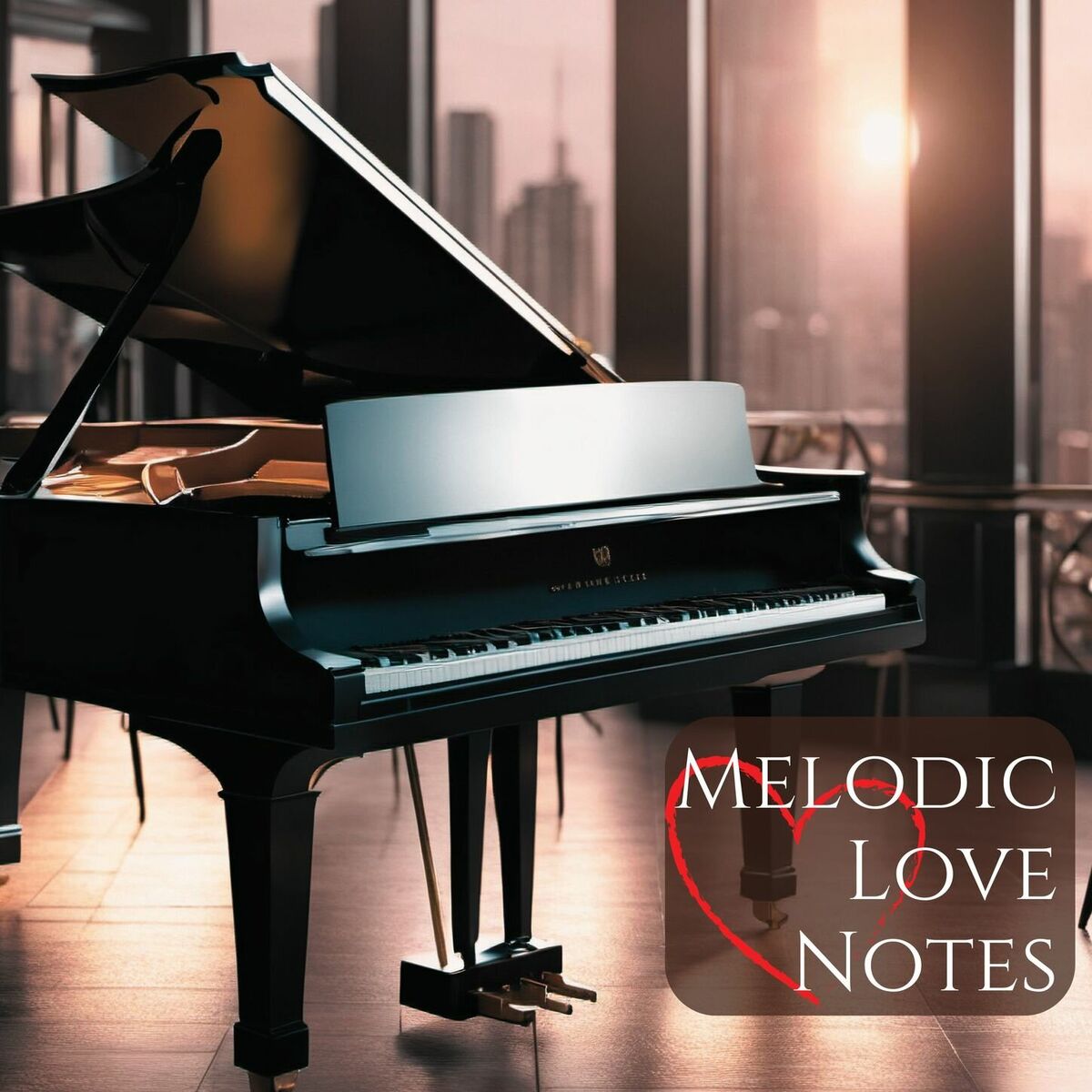 Album cover of Melodic Love Notes - Enchanting Piano Music Serenades for Intimate Evenings