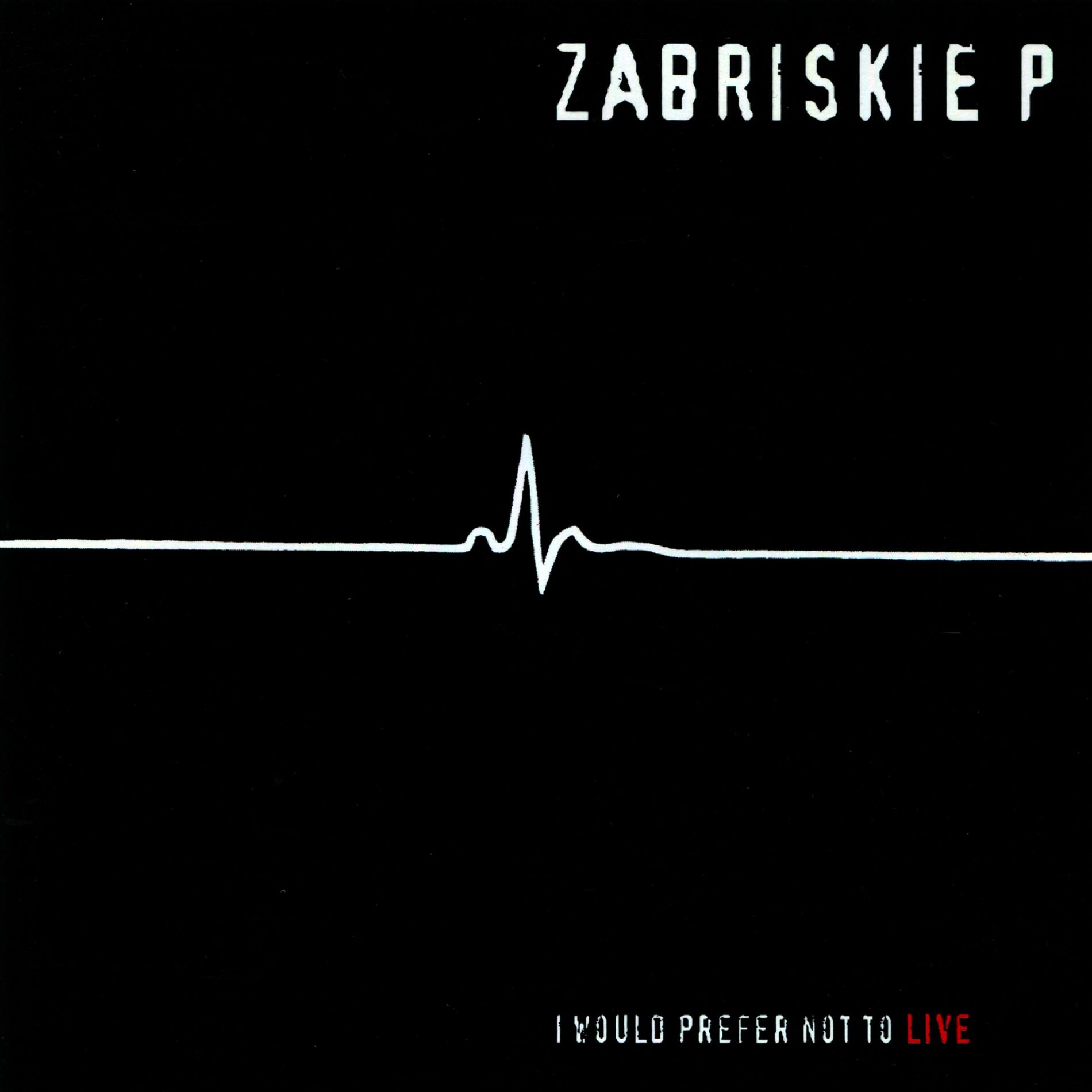 Album cover of I Would Prefer Not to Live (Live)
