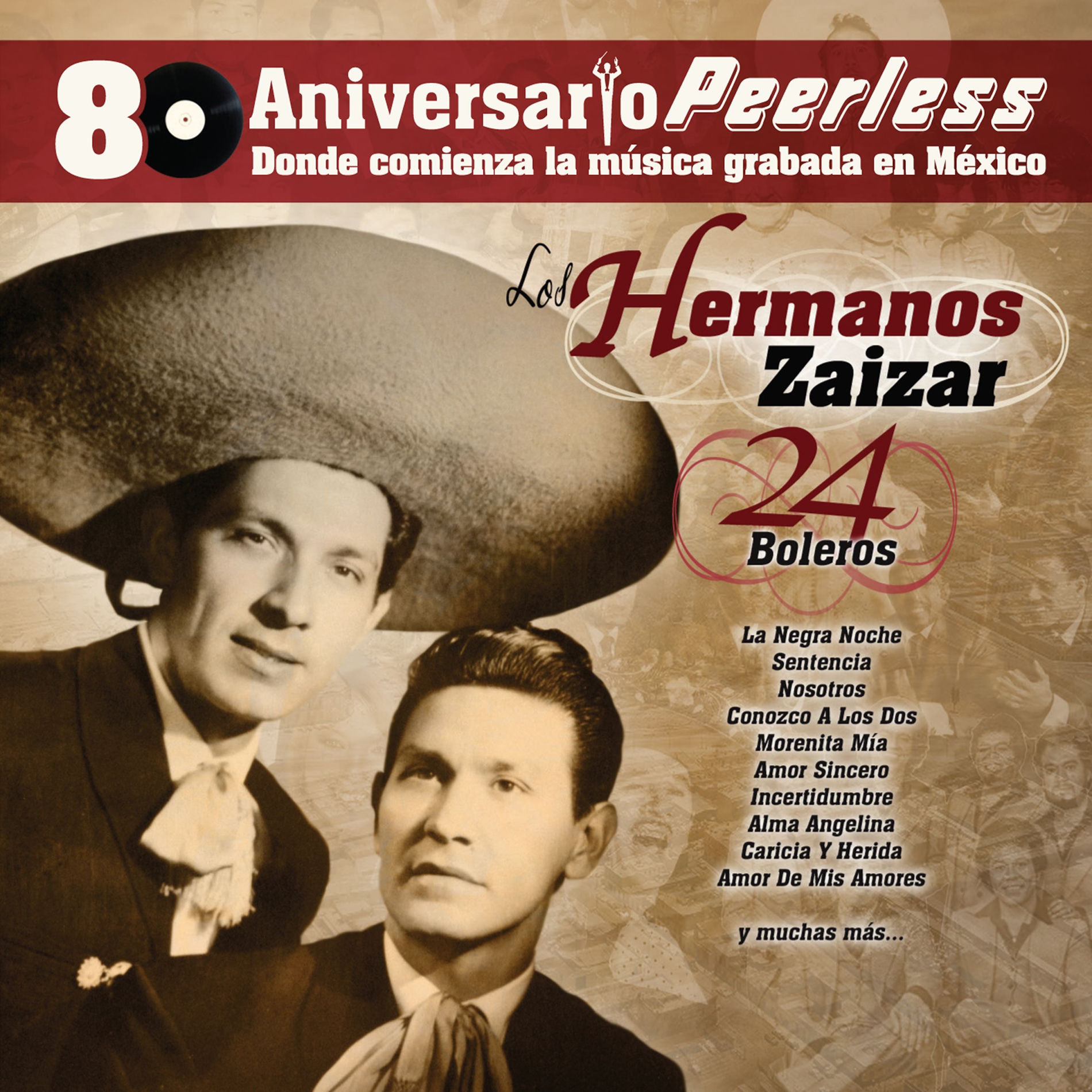 Album cover of Peerless 80 Aniversario - 24 Boleros