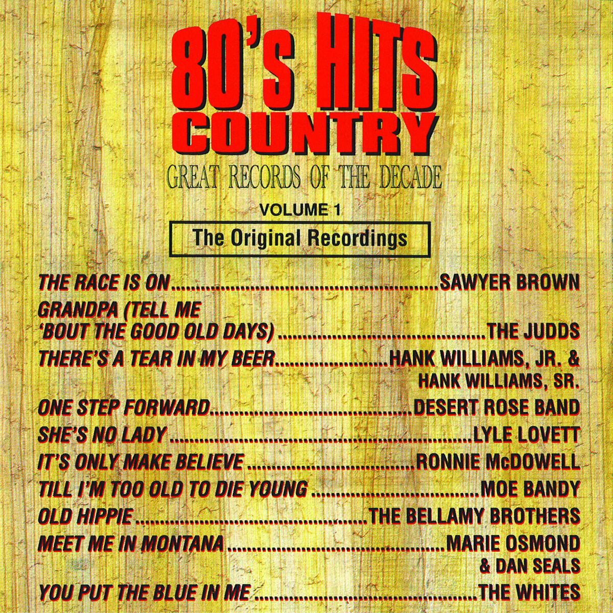 Album cover of 80's Hits Country - Great Records Of The Decade, Vol. 1