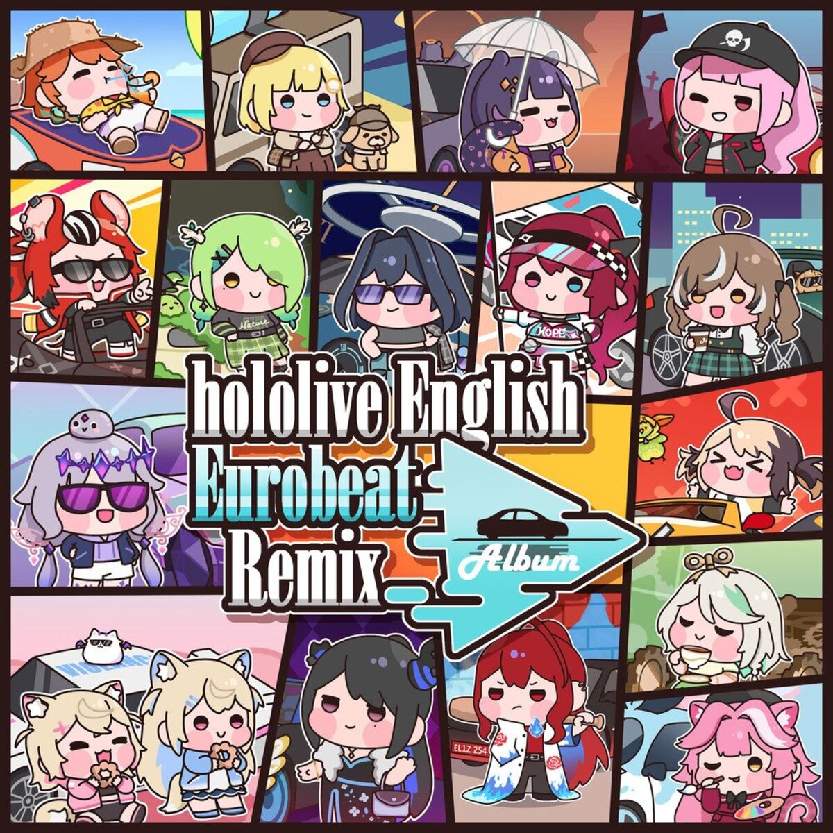 Album cover of hololive English Eurobeat Remix Album