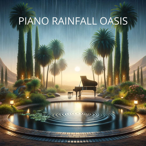 Piano Rainfall Oasis: Nature's Lullaby for the Soul