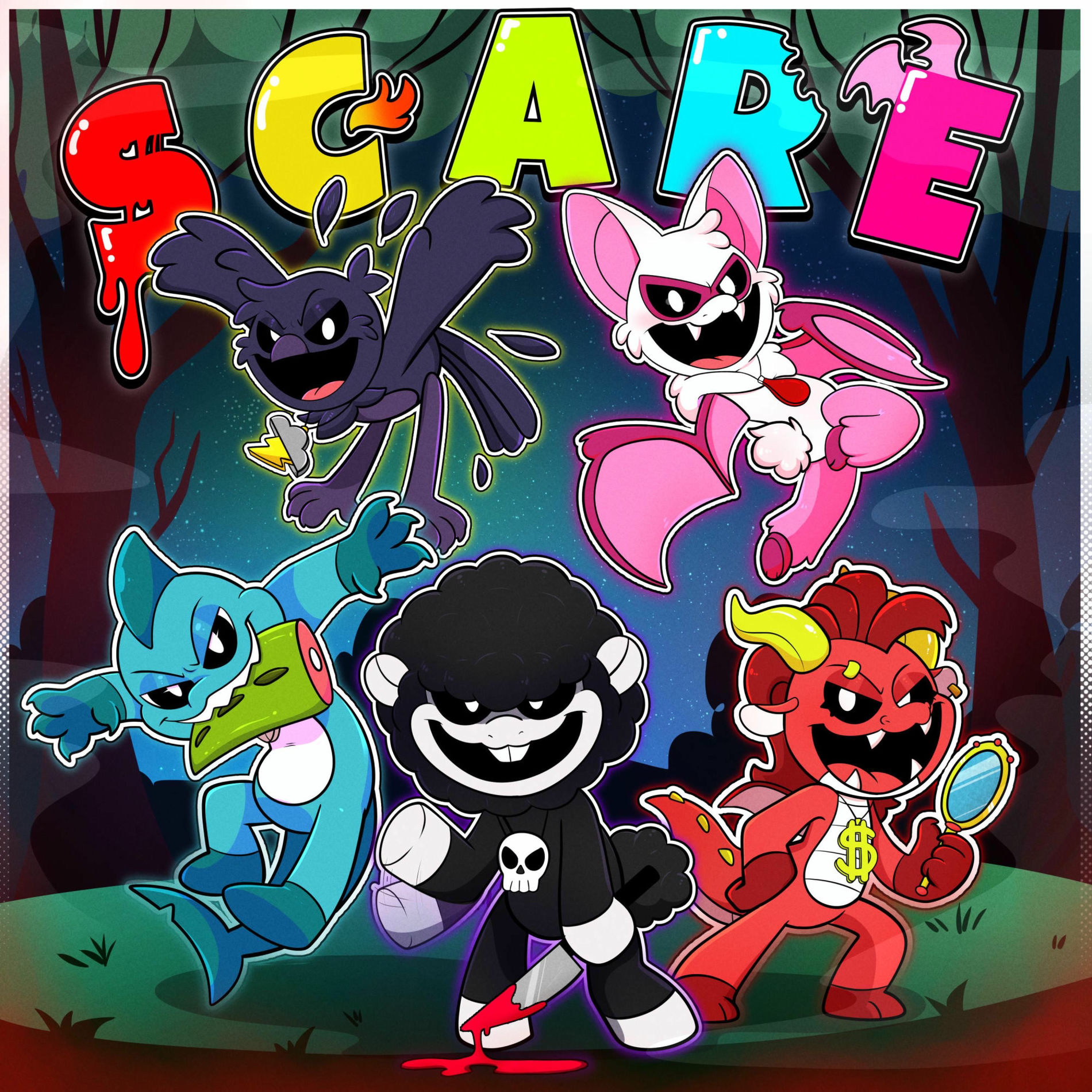 【一点物イラストアート✦SALE✦】Scarry night 一点物イラストアート✦SALE✦】Scarry night aps,504x498,large