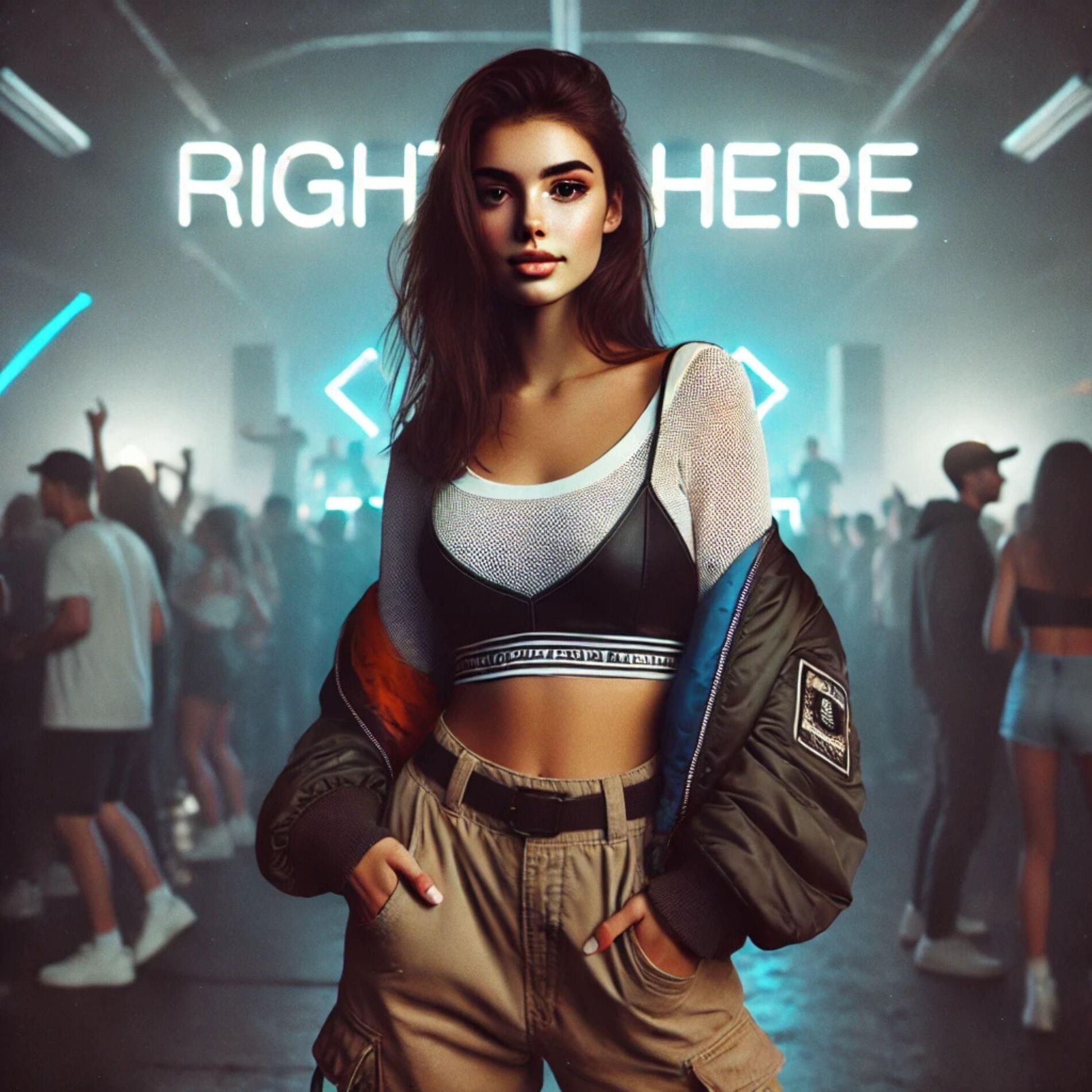 Album cover of right here (Techno)