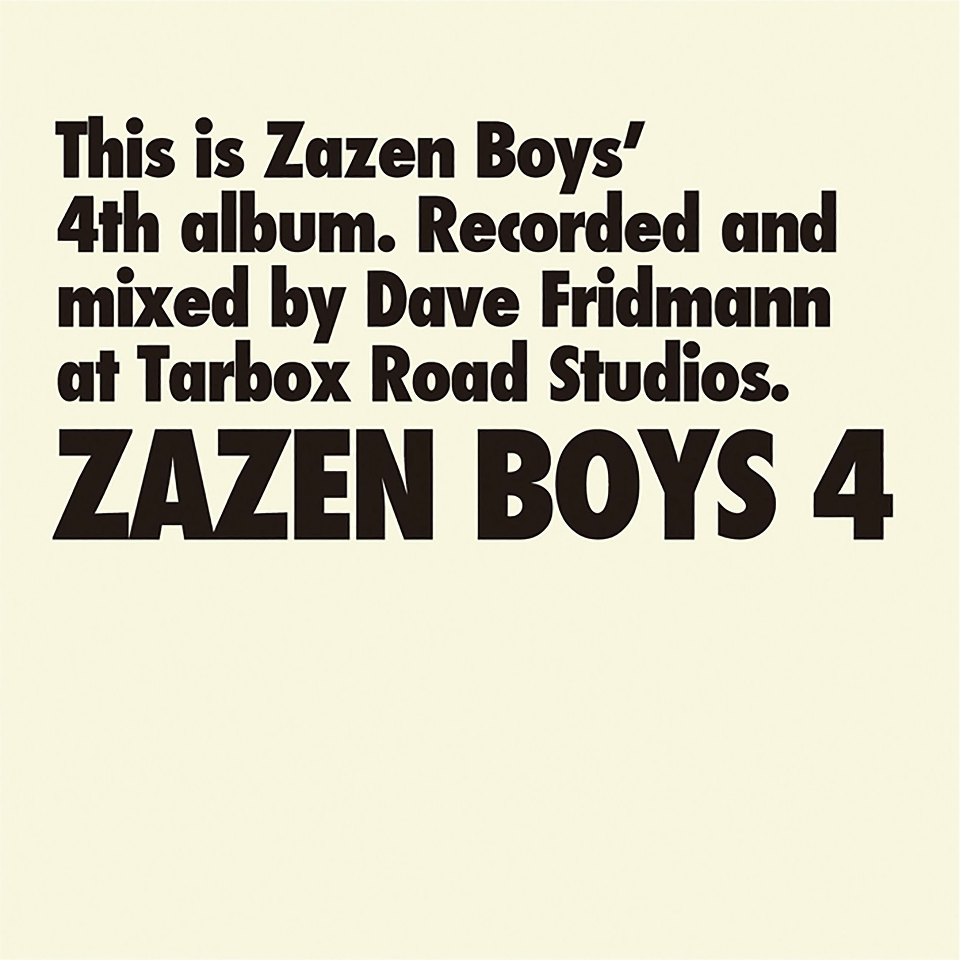 Zazen Boys: albums, songs, concerts | Deezer