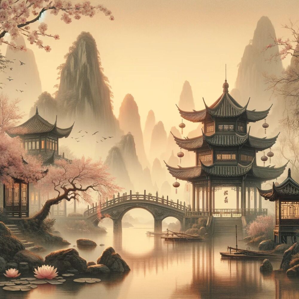 Picture of Ancient Chinese Mood: Bamboo Flute, Guzheng, Erhu