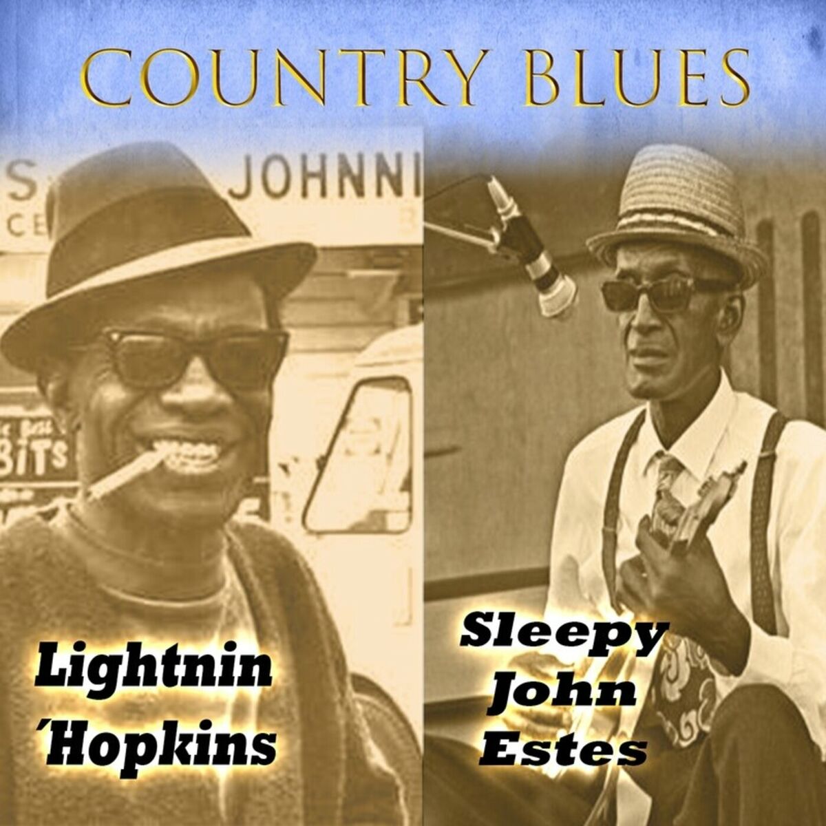 Album cover of Country Blues, Lightnin´Hopkins & Sleepy John Estes