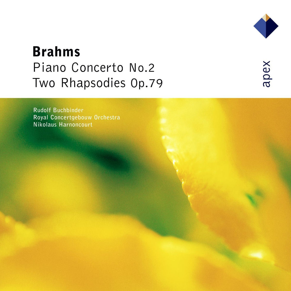 Album cover of Brahms : Piano Concerto No.2 & 2 Rhapsodies (- Apex)