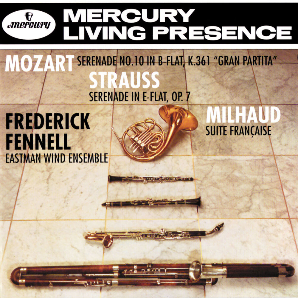 Picture of Mozart: Wind Serenade in B-Flat / Strauss, R.: Serenade for Wind / Milhaud: Suite Française