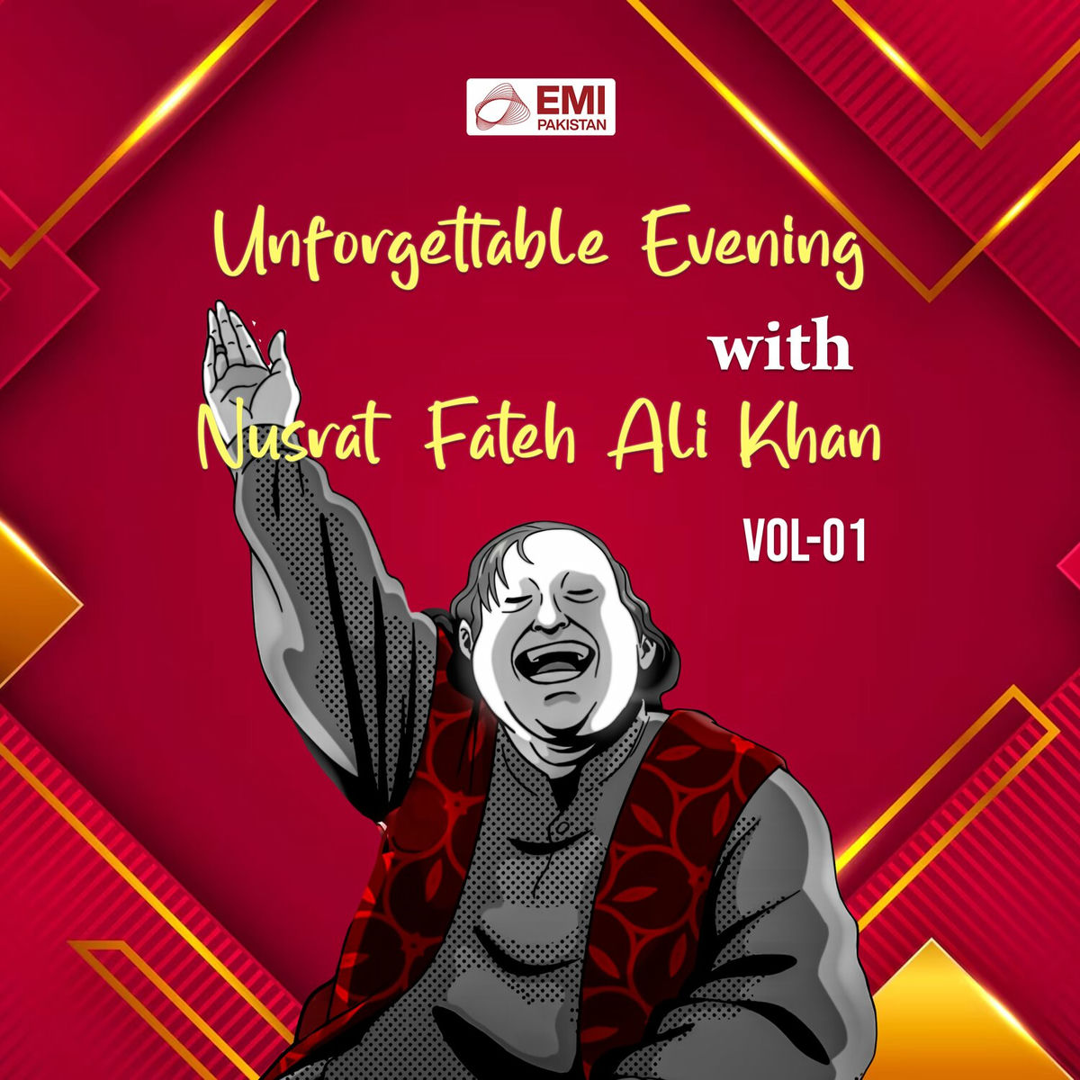 Album cover of Unforgettable Evening with Nusrat Fateh Ali Khan, Vol. 01