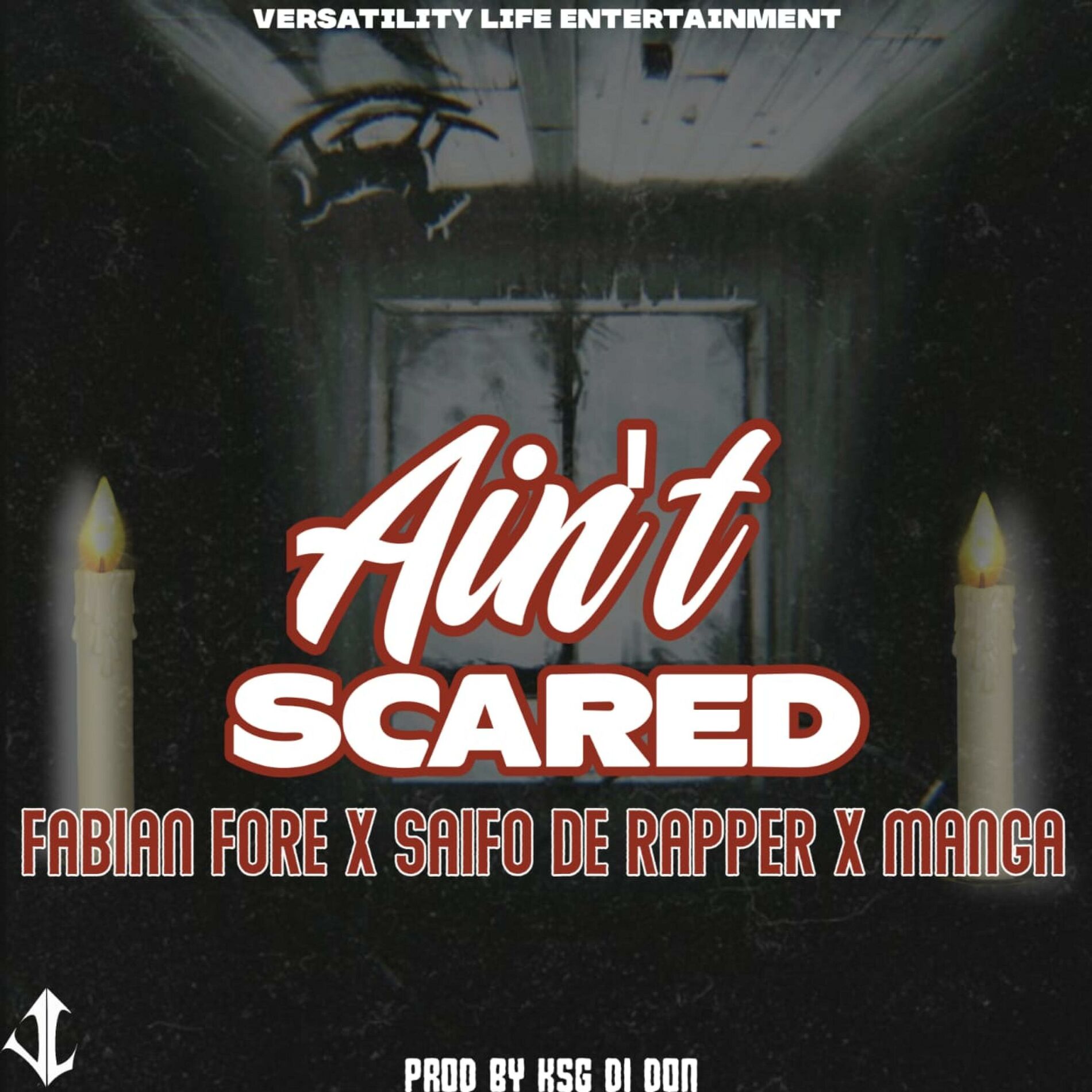 Album cover of Ain't scared /Bitch (freestyle) (feat. Saifo De Rapper & Manga)