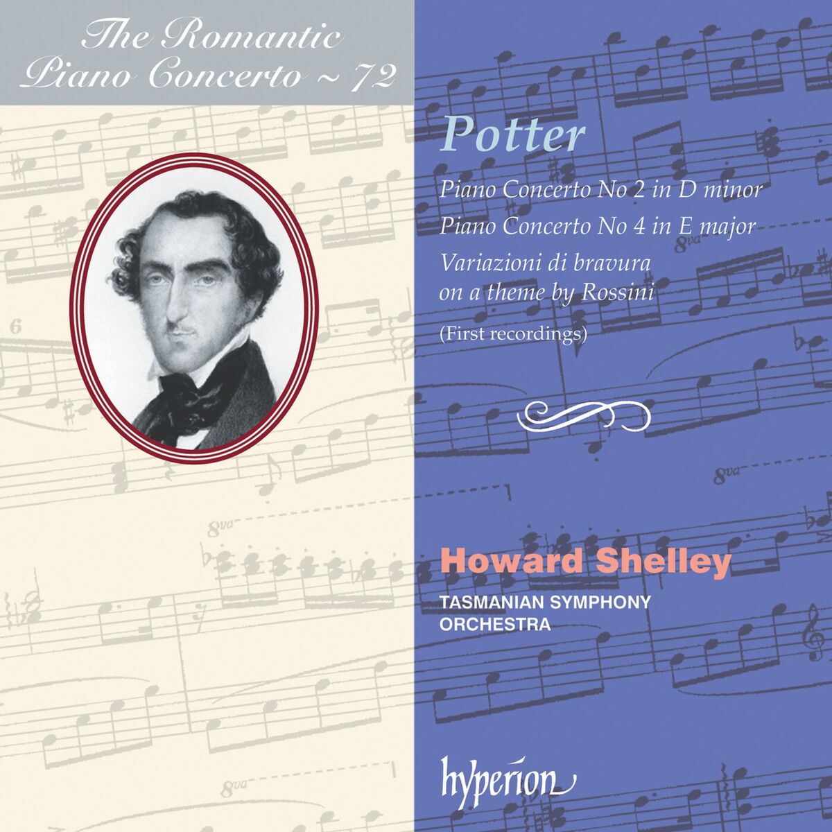 Album cover of Potter: Piano Concertos Nos. 2 & 4 (Hyperion Romantic Piano Concerto 72)