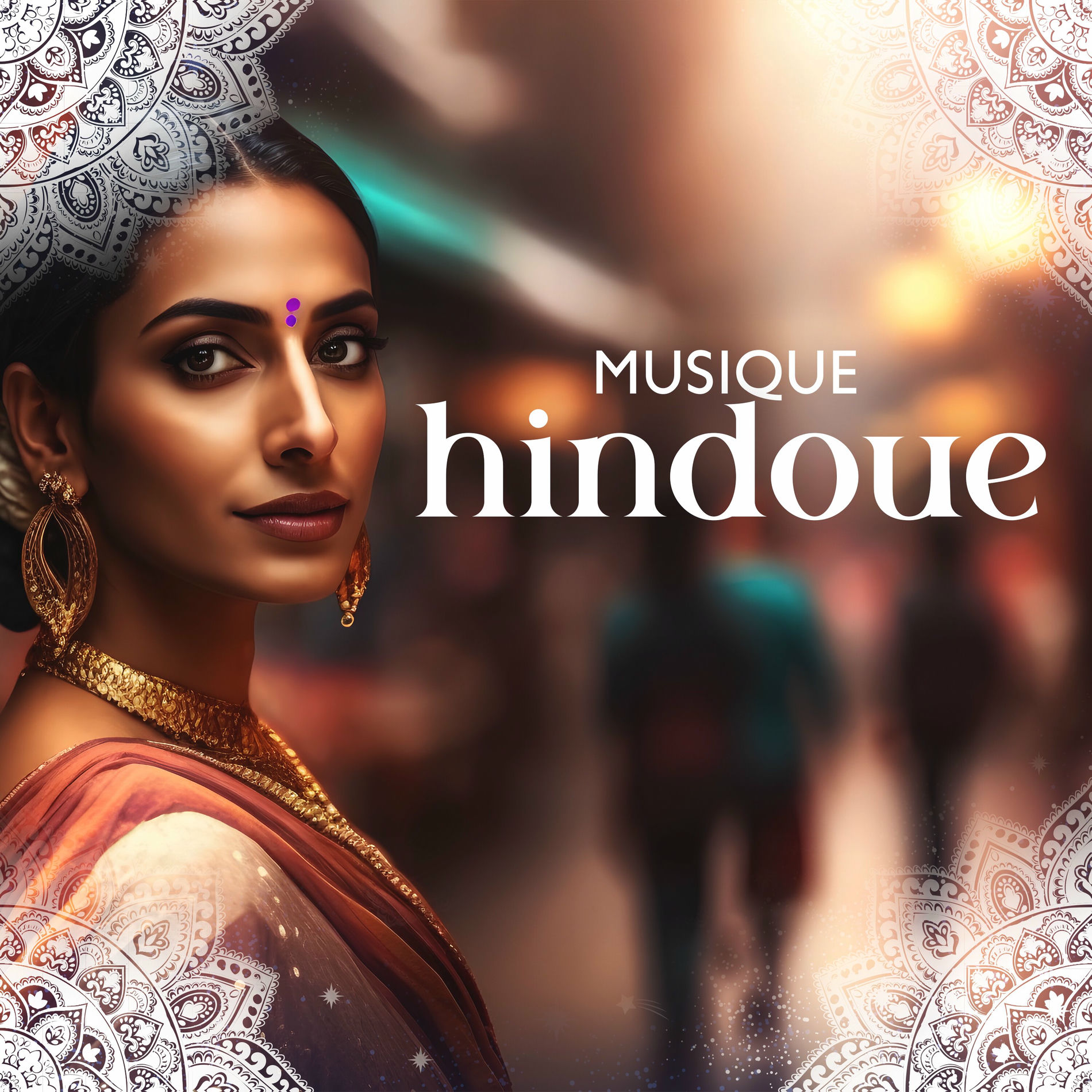 Album cover of Musique hindoue: Fonds sonores instrumentaux indien pour la méditation et le yoga, La relaxation et la sophrologie