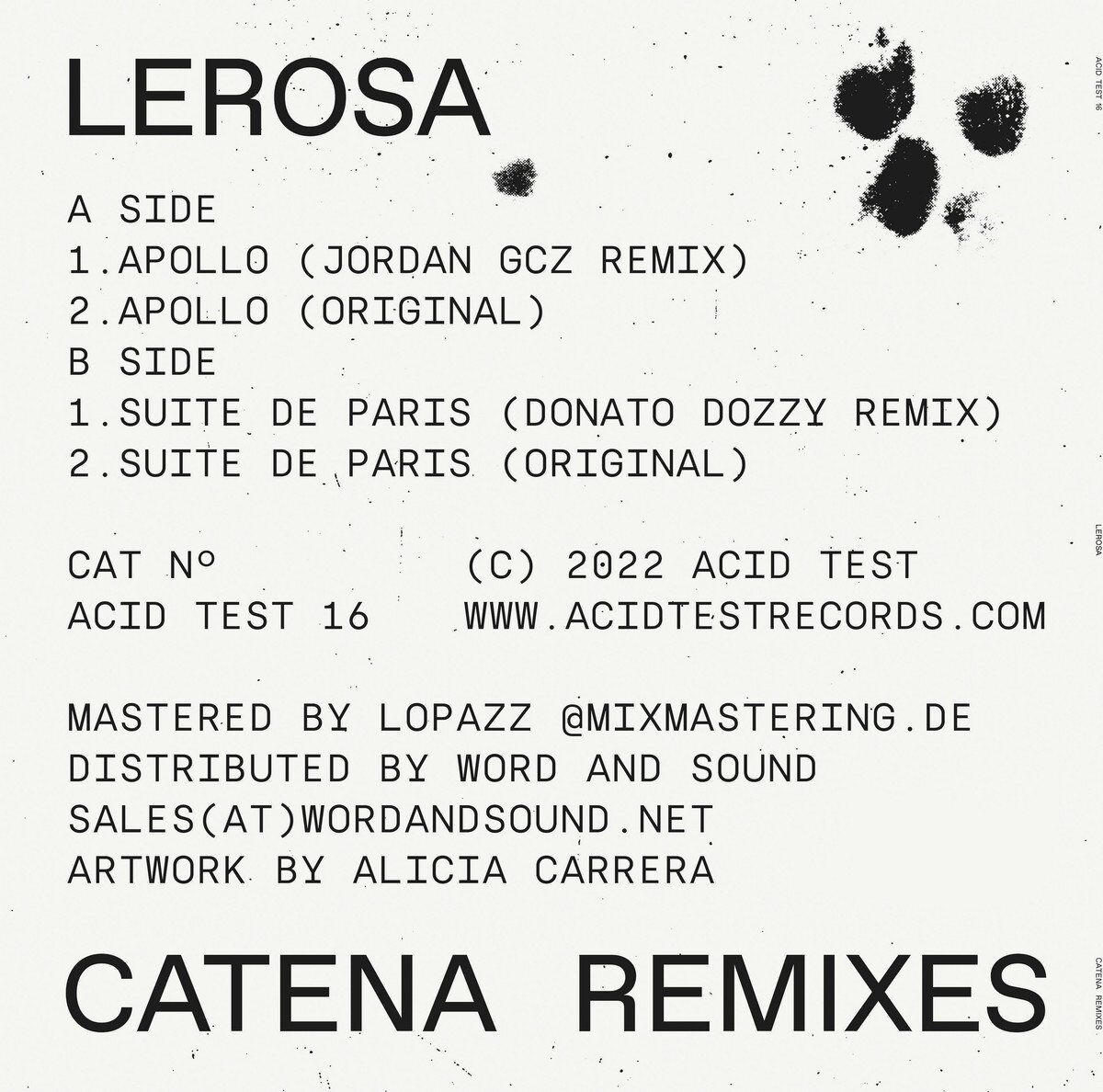 Lerosa / Catena Remixes Lerosa / Catena Remixes