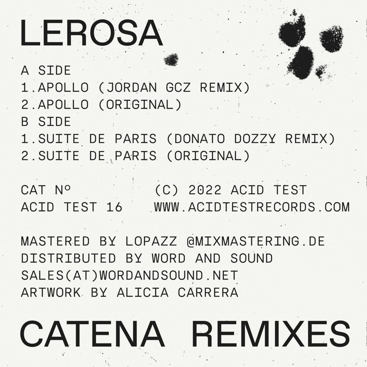 Lerosa / Catena Remixes Lerosa / Catena Remixes