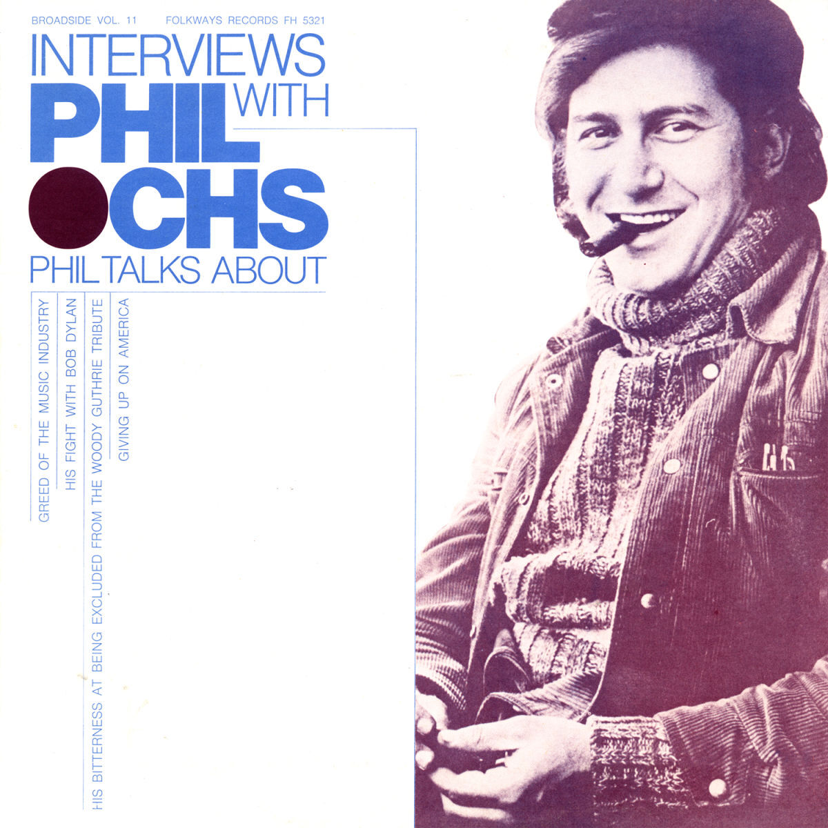 Album cover of Interviews with Phil Ochs: Broadside Vol. 11