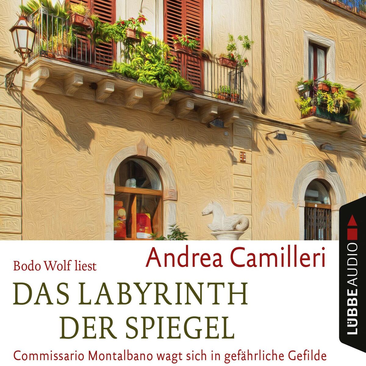 Album cover of Das Labyrinth der Spiegel - Commissario Montalbano - Commissario Montalbano wagt sich in gefährliche Gefilde, Band 18 (gekürzt)