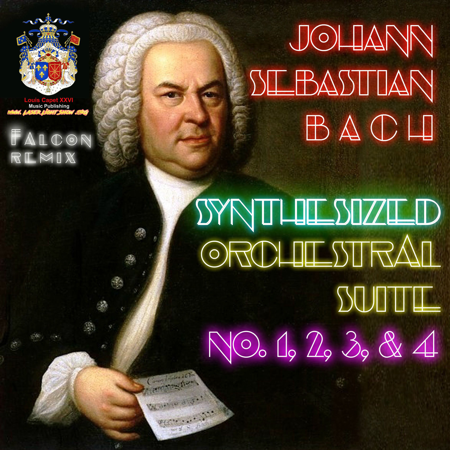 Album cover of J.S. Bach Orchestral Suites 1, 2, 3, & 4 Synthesized