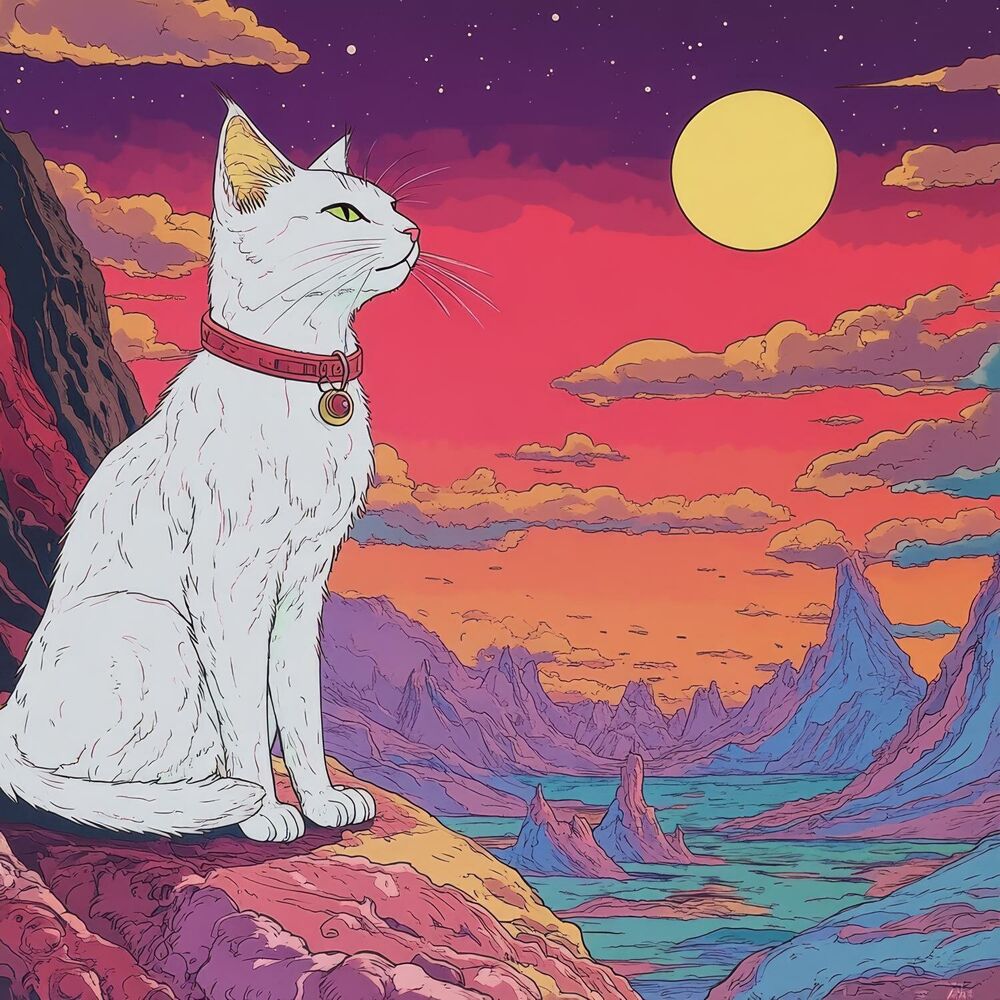 Picture of Crowned Kitties' Cove: Regal Resting Place for Majestic Felines
