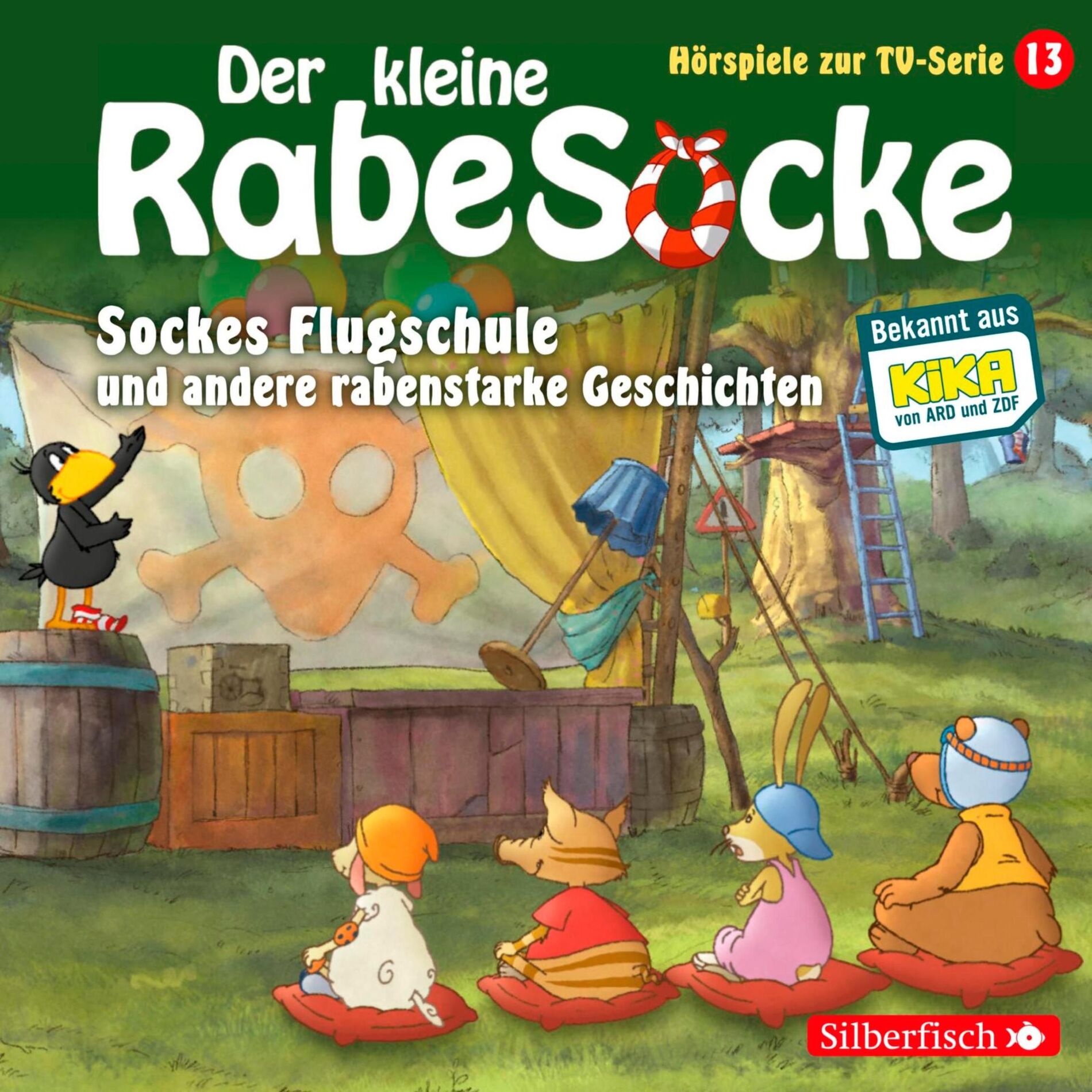 Album cover of Sockes Flugschule, Die Waldhochzeit, Der Riesenschreck (Der kleine Rabe Socke - Hörspiele zur TV Serie 13)