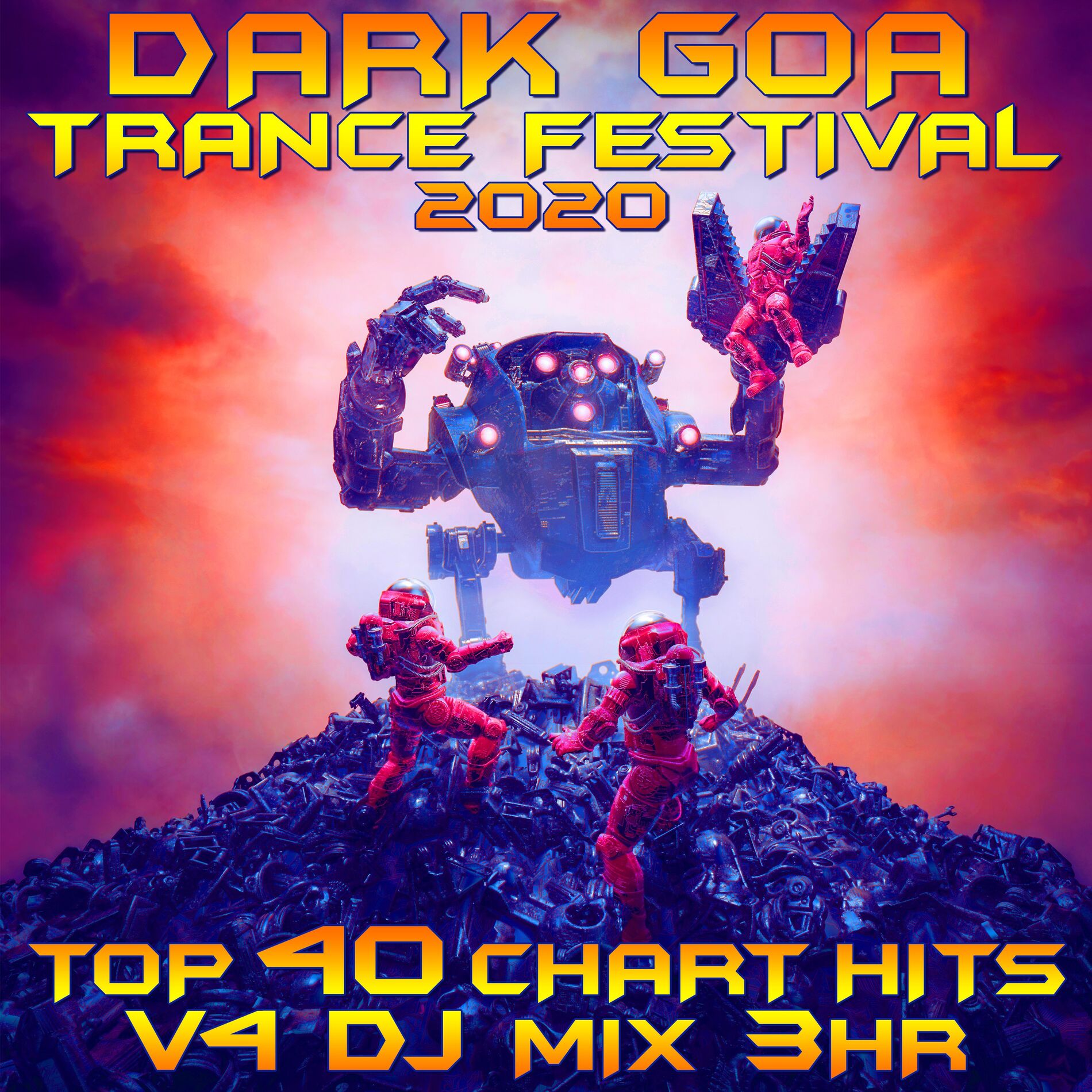 Album cover of Dark Goa Trance Festival 2020 Top 40 Chart Hits, Vol. 4 DJ Mix 3Hr