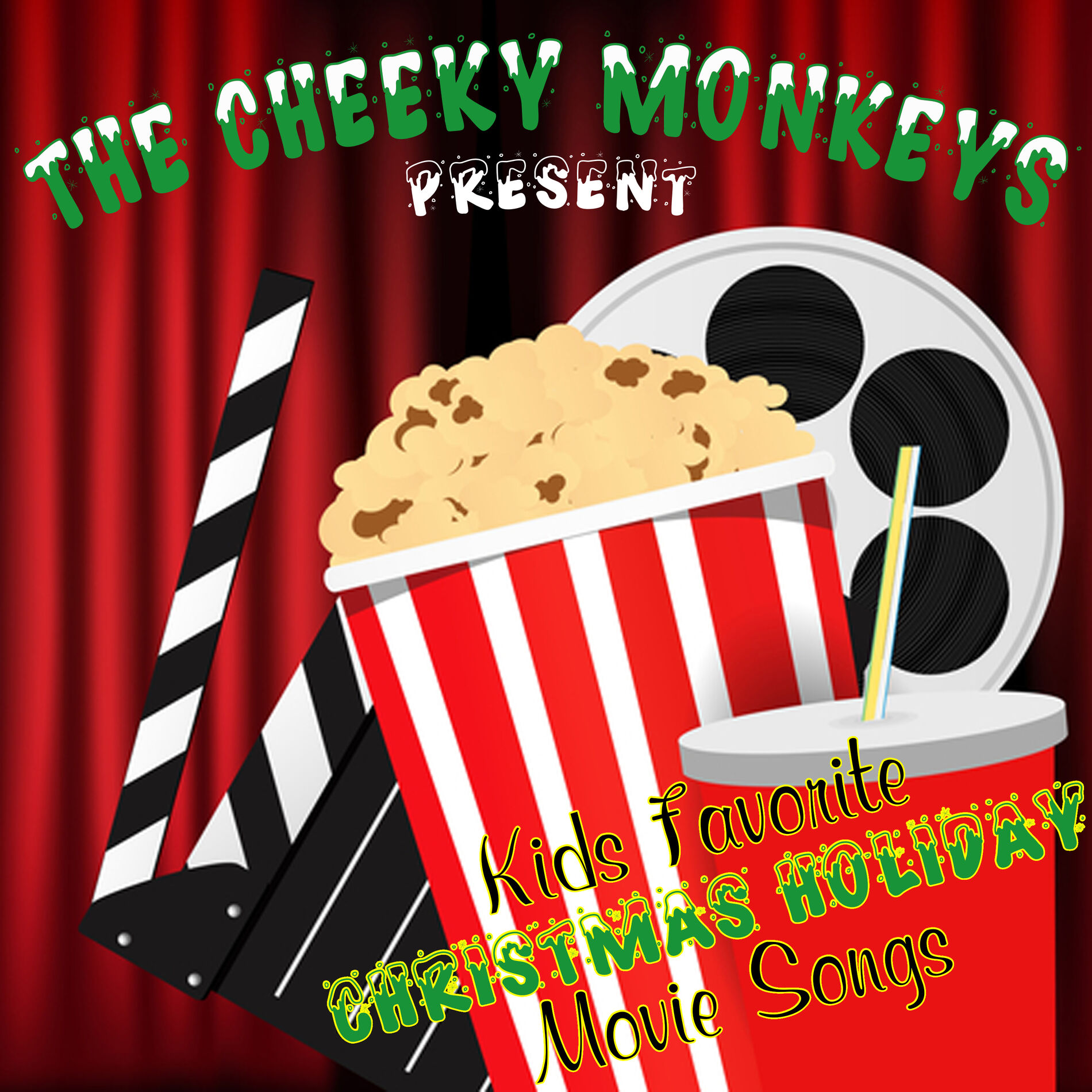 Album cover of The Cheeky Monkeys Present: Kids Favorite Christmas Holiday Movie Songs