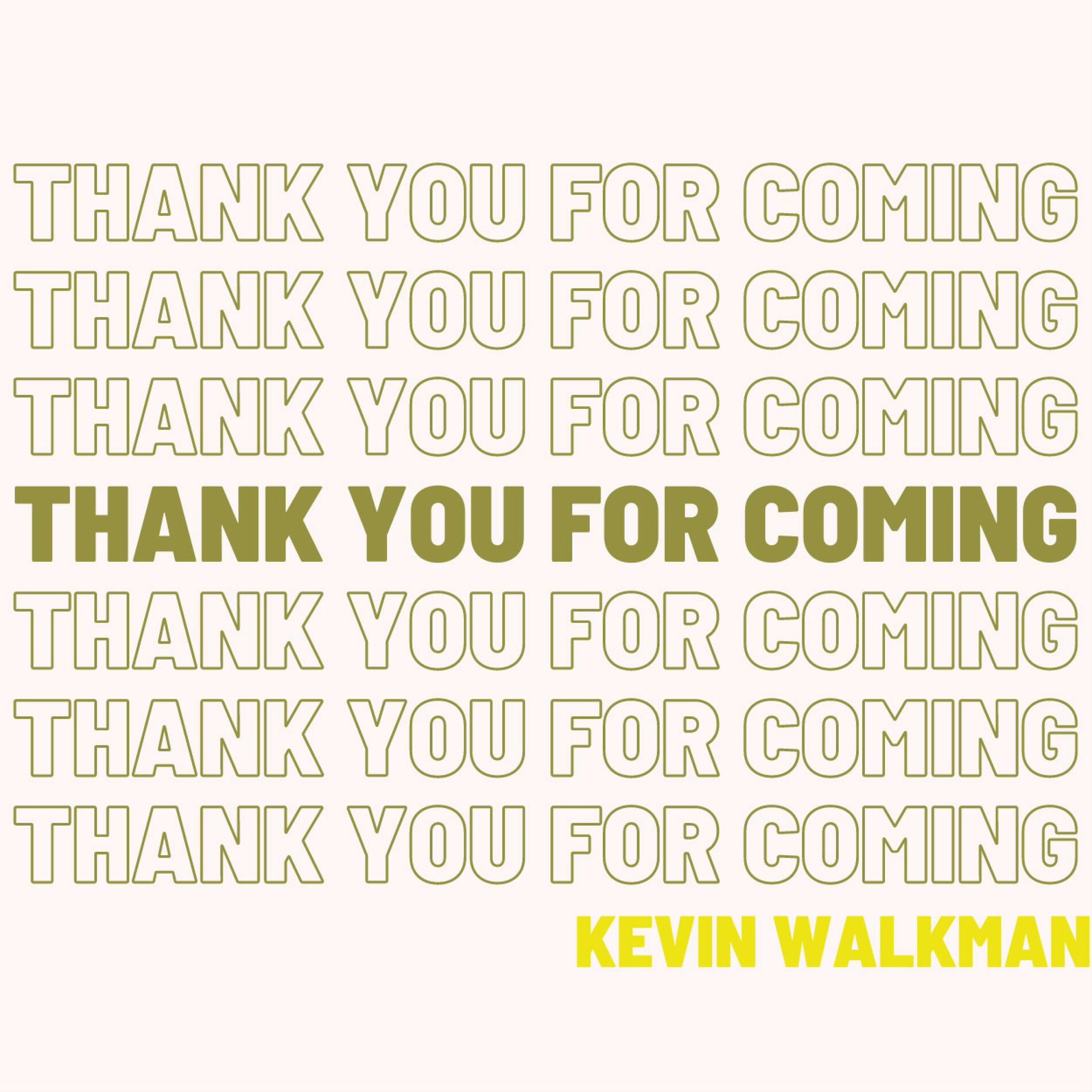 Album cover of Thank You For Coming