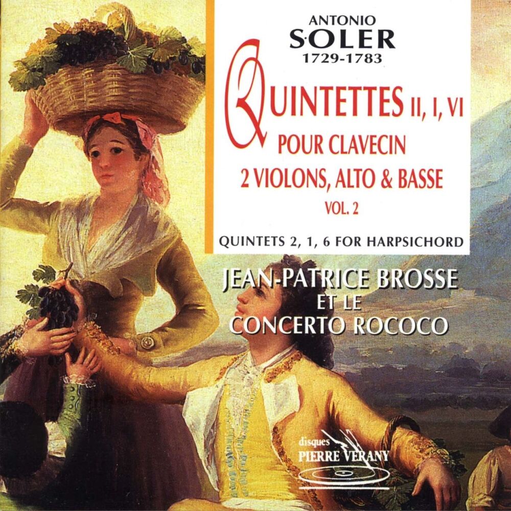Picture of Soler : Quintettes pour clavecin, 2 violons, alto & violoncelle, vol.2