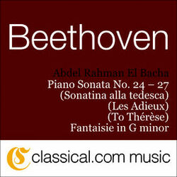 Cover of Ludwig van Beethoven, Piano Sonata No. 24 In F Sharp, Op. 78 (À Thérèse / To Teresa)