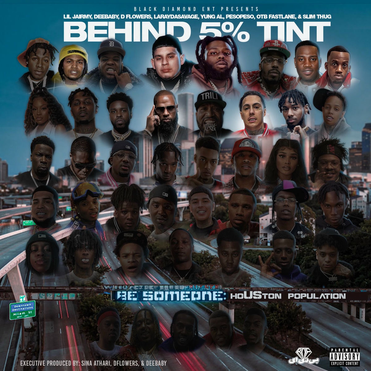 Album cover of Behind 5% Tint (feat. Lil Jairmy, Laray Da Savage, Yung Al, Peso Peso, OTB Fastlane, Slim Thug)