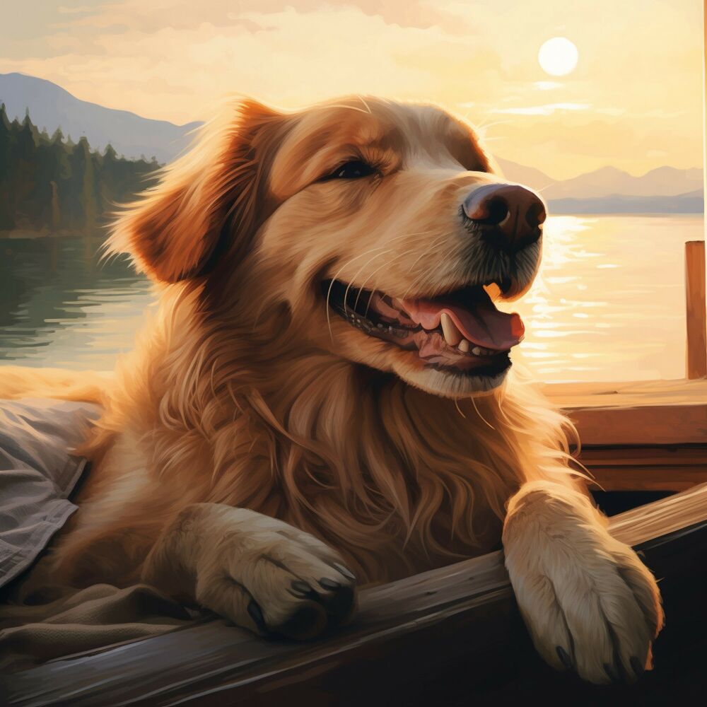Picture of Dogs' Fire Music Adventure: Playful Pyres