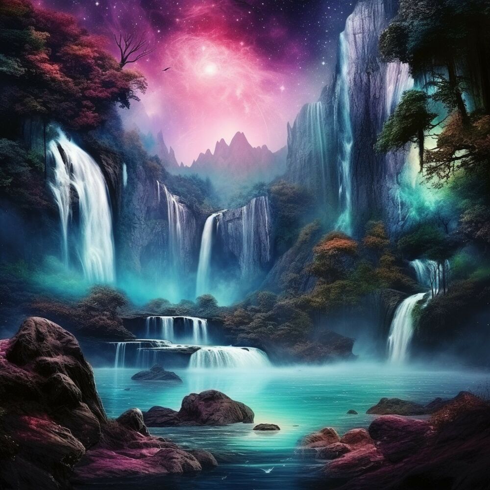 Picture of Waterfall Serenity: Meditative Melodies by the Stream