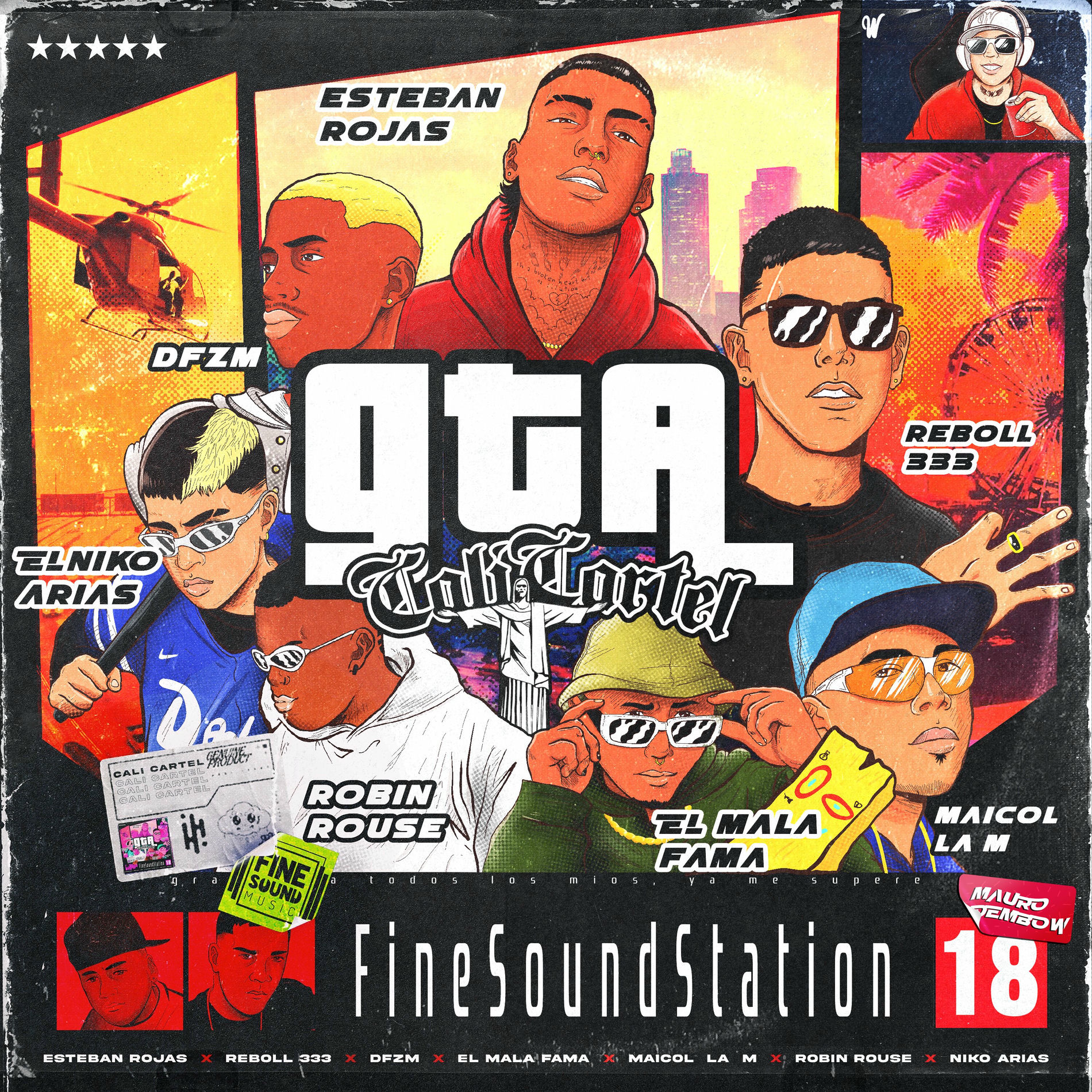 Album cover of GTA Cali Cartel (feat. ElMalaFama, Maicol La M, Robin Rouse, Elniko Arias, FineSound Music & Mauro Dembow)