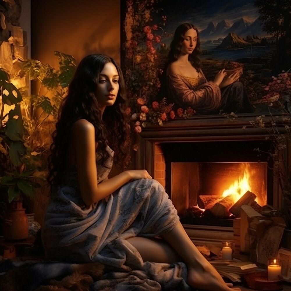 Picture of Relaxing Firelight Retreat: Ember's Ensemble Rhythm