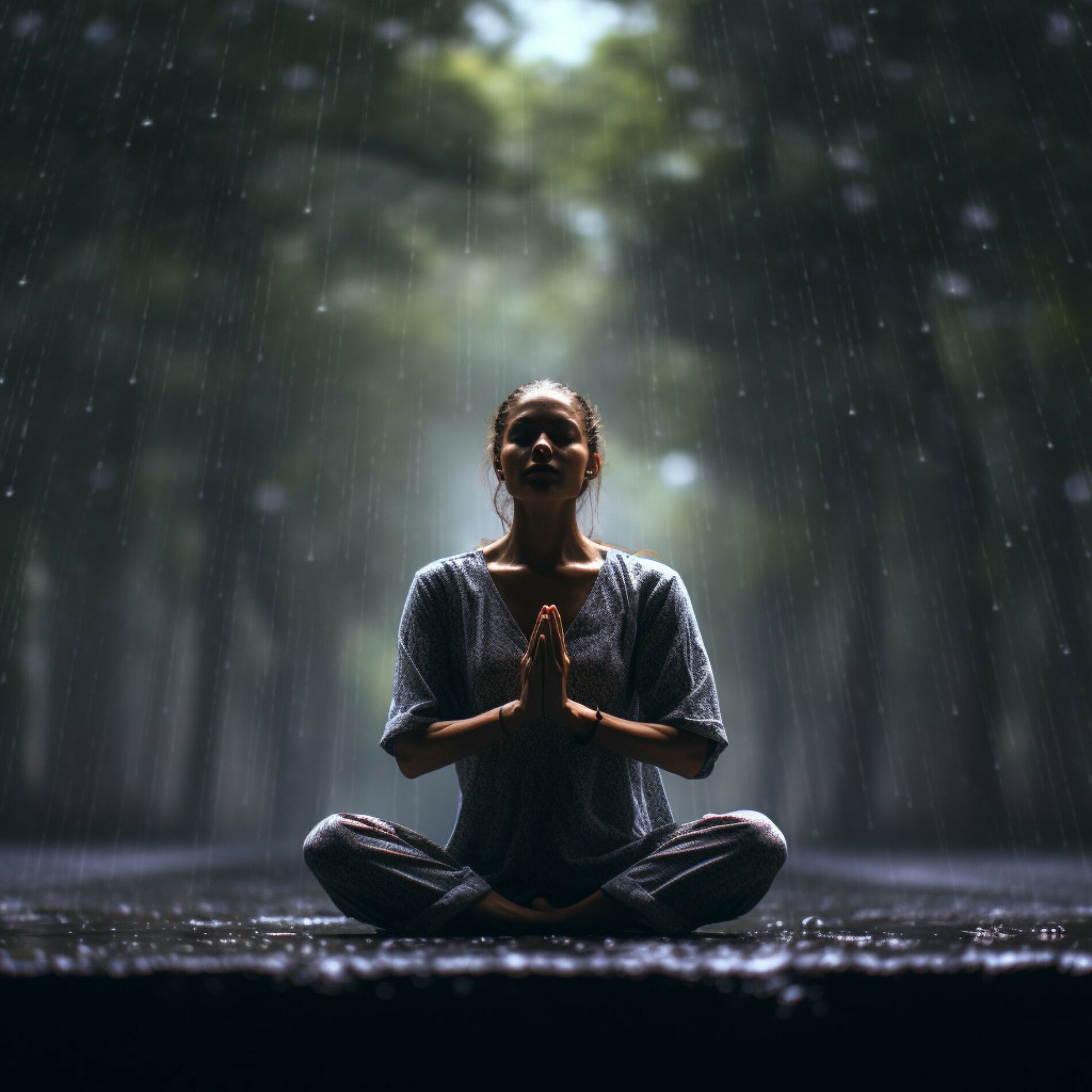Album cover of Rain Yoga: Tranquil Droplets Rhythm