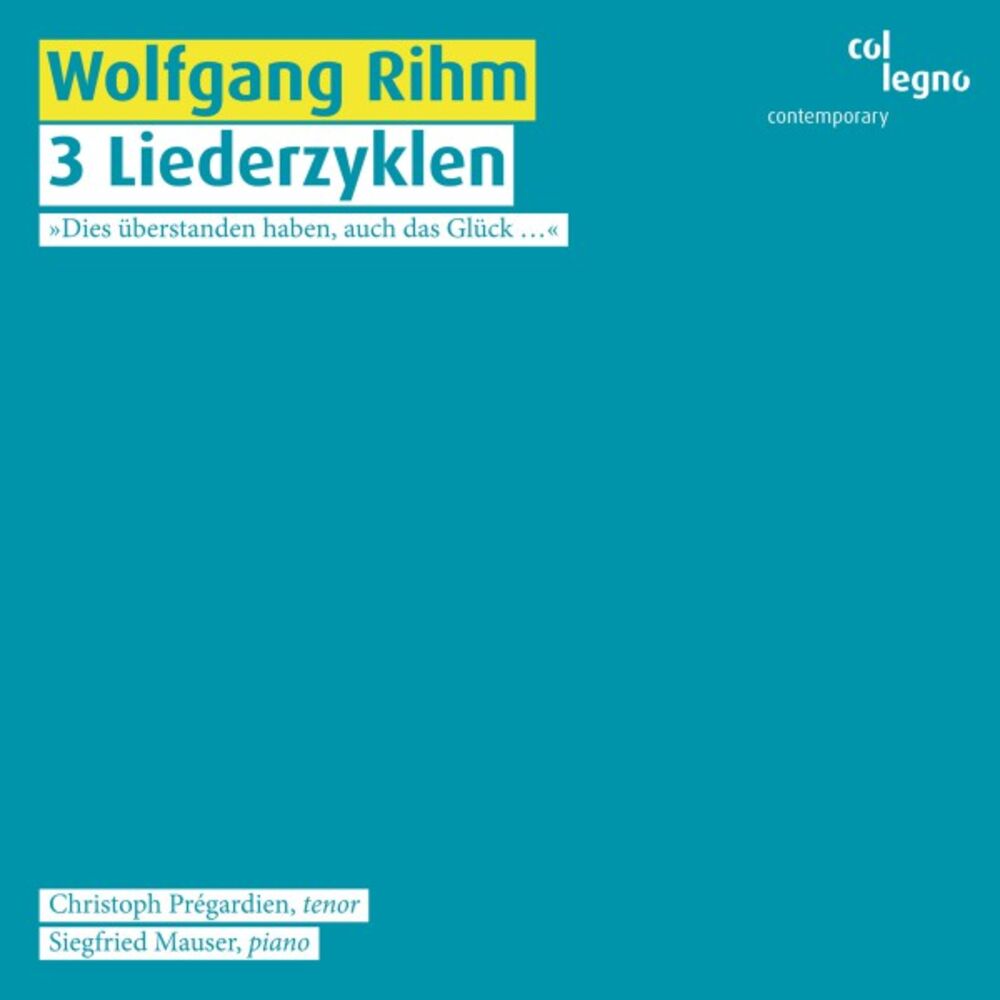 Picture of Rihm: 3 Liederzyklen